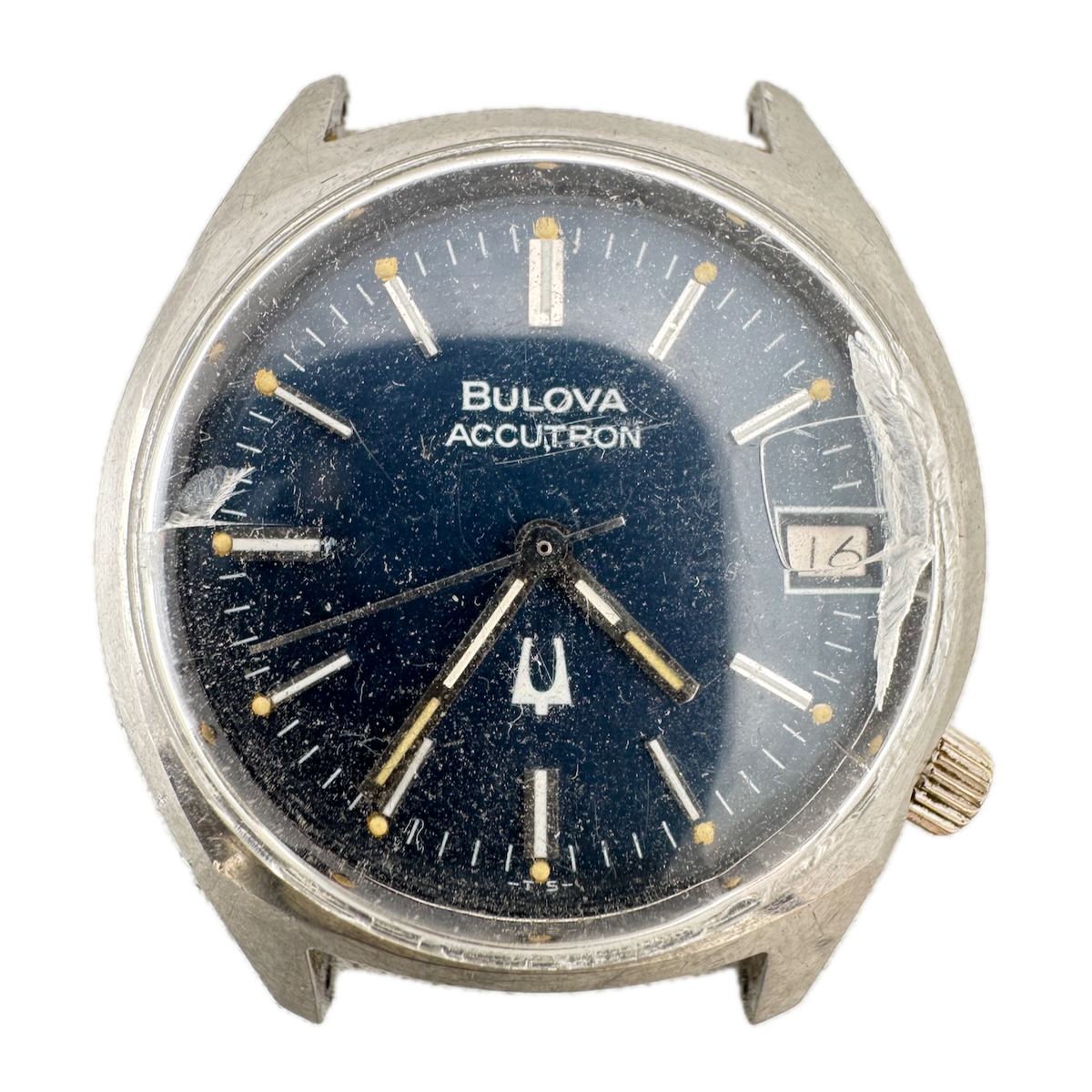 Vintage 34mm 1977 Accutron Men's Tuning Fork Wristwatch 219 2.10 Steel