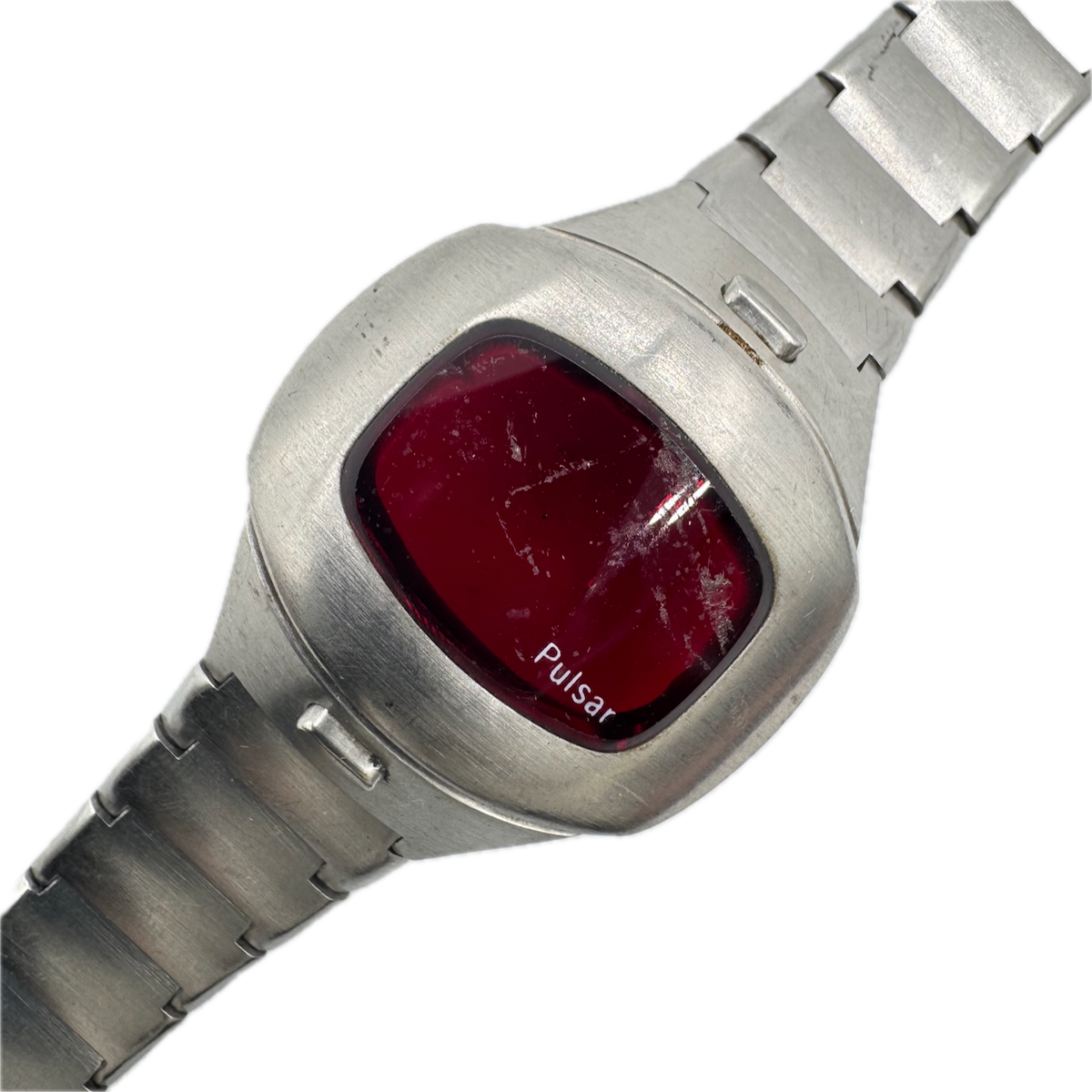 Vintage Pulsar Executive Men's Wristwatch Case Stainless Steel For Parts Japan