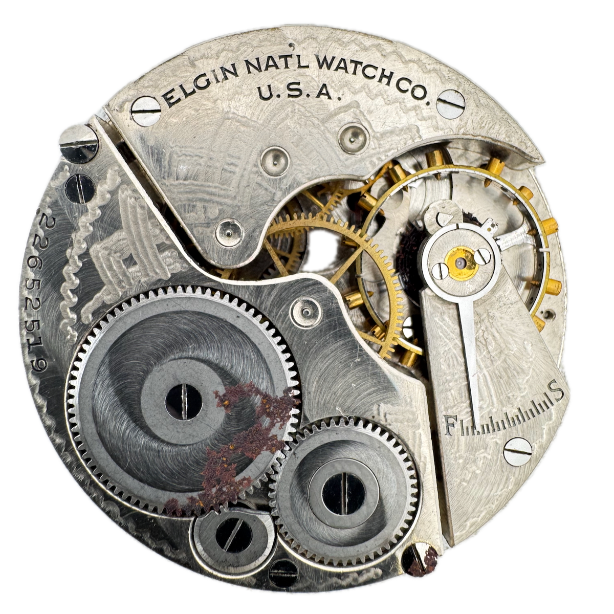 Antique 16s 1920 Elgin 7 Jewel Mechanical Pocket Watch Movement 291 USA