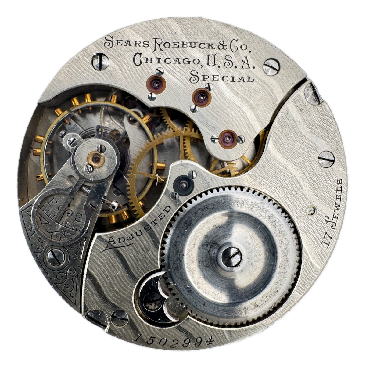 Antique 16s Sears Roebuck Special Hunter Pocket Watch Movement Illinois 175