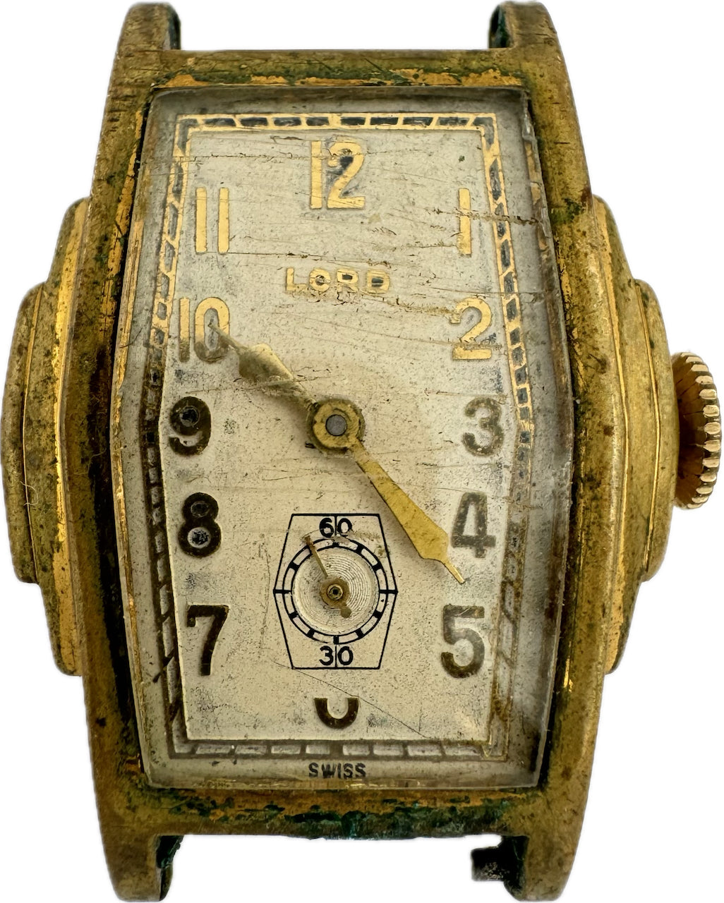 Vintage Lord Watch Co. Men's Mechanical Wristwatch Swiss Steel & Gold Tone