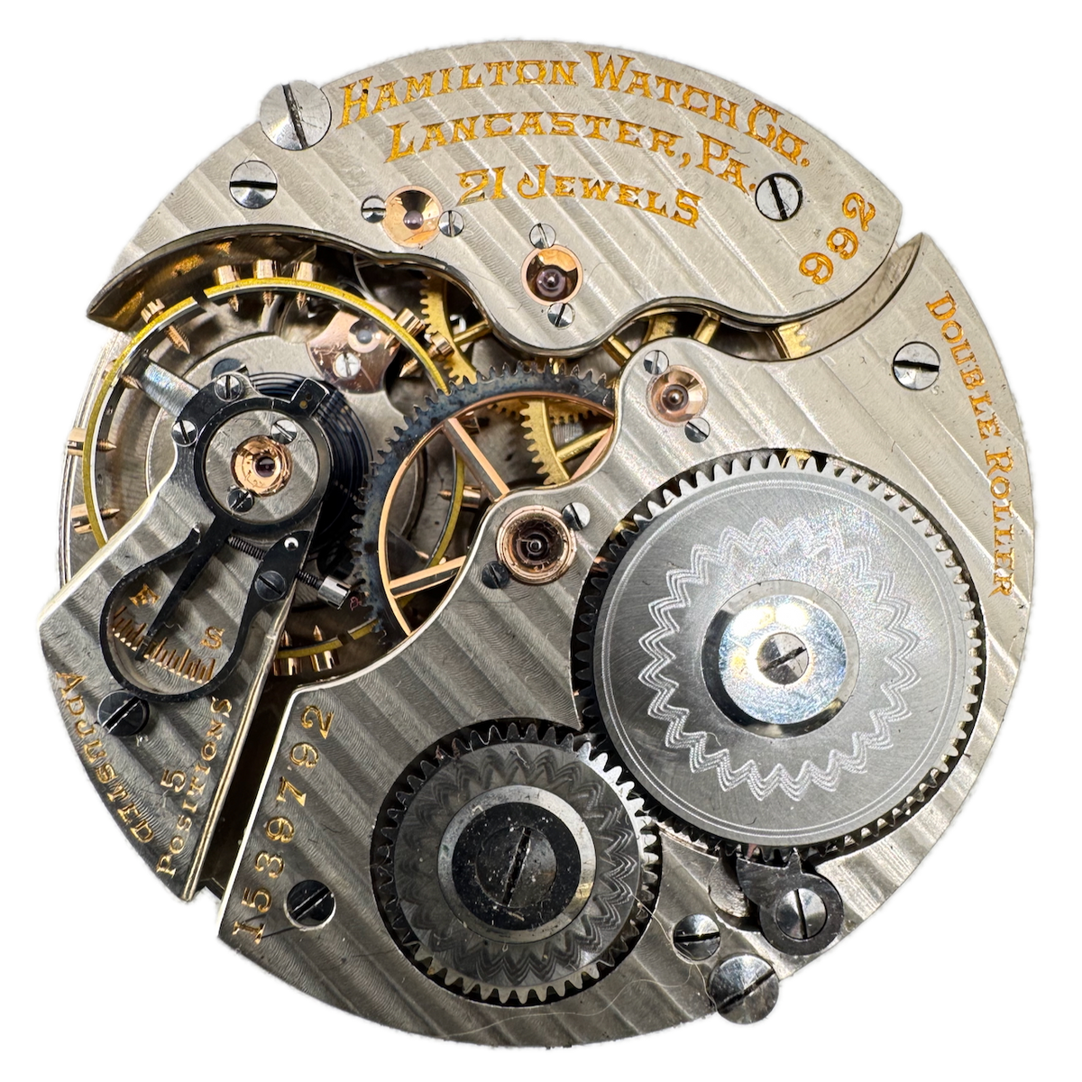 Antique 16s 1920 Hamilton Mechanical Railroad Pocket Watch Movement 992 Runs
