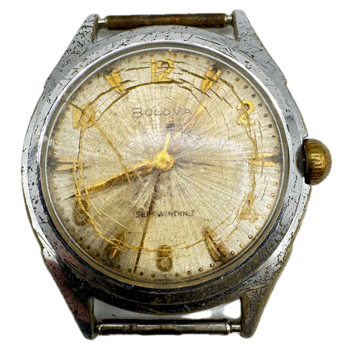 Vintage 1961 Bulova Sunburst Men's Automatic Wristwatch 11 AFAC Swiss