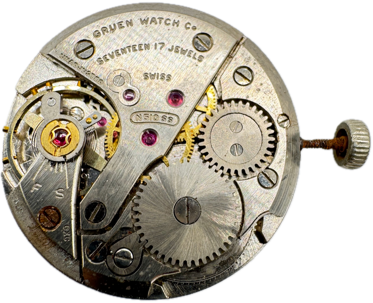 Vintage 26mm Gruen 17 Jewel Mechanical Men's Wristwatch Movement N510SS Swiss