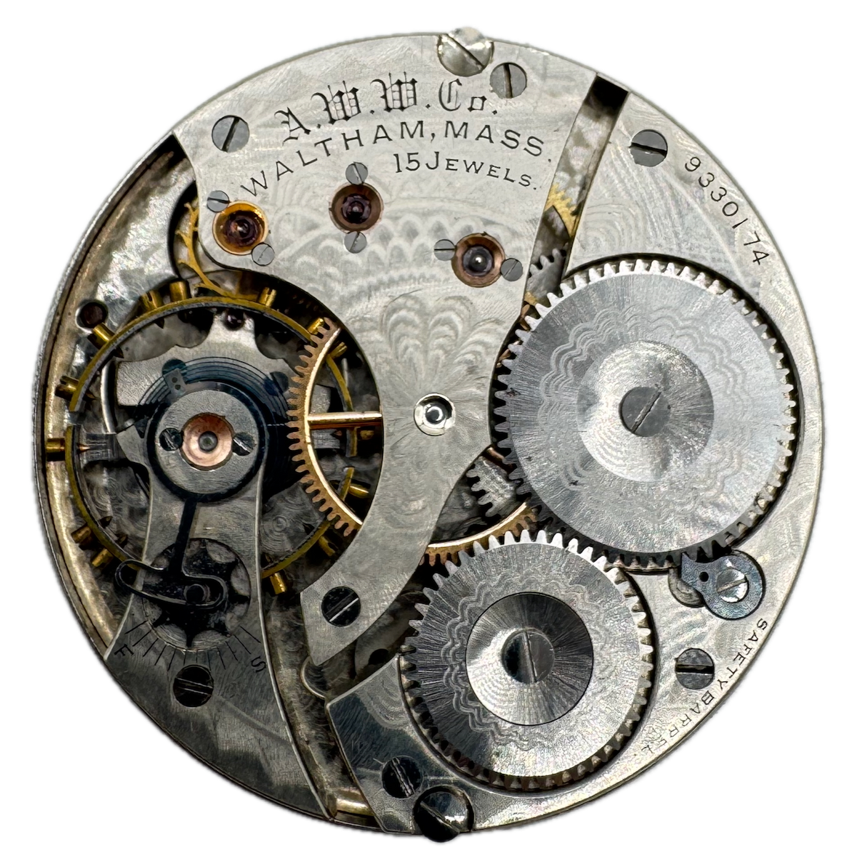 Antique 16s 1899 Waltham 15 Jewel Mechanical Pocket Watch Movement 620 USA
