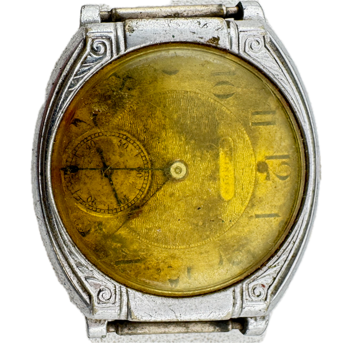 Vintage Illinois Driver Men's Mechanical Wristwatch 33 USA Steel & Chrome