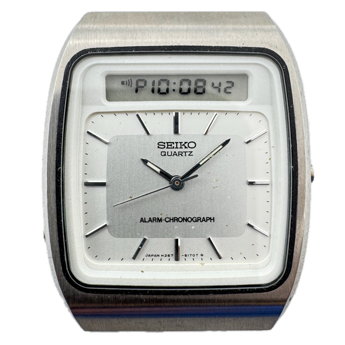 Vintage Seiko Salesman Ana-Digi H357-5109 Men's Wristwatch Case for Quartz LCD