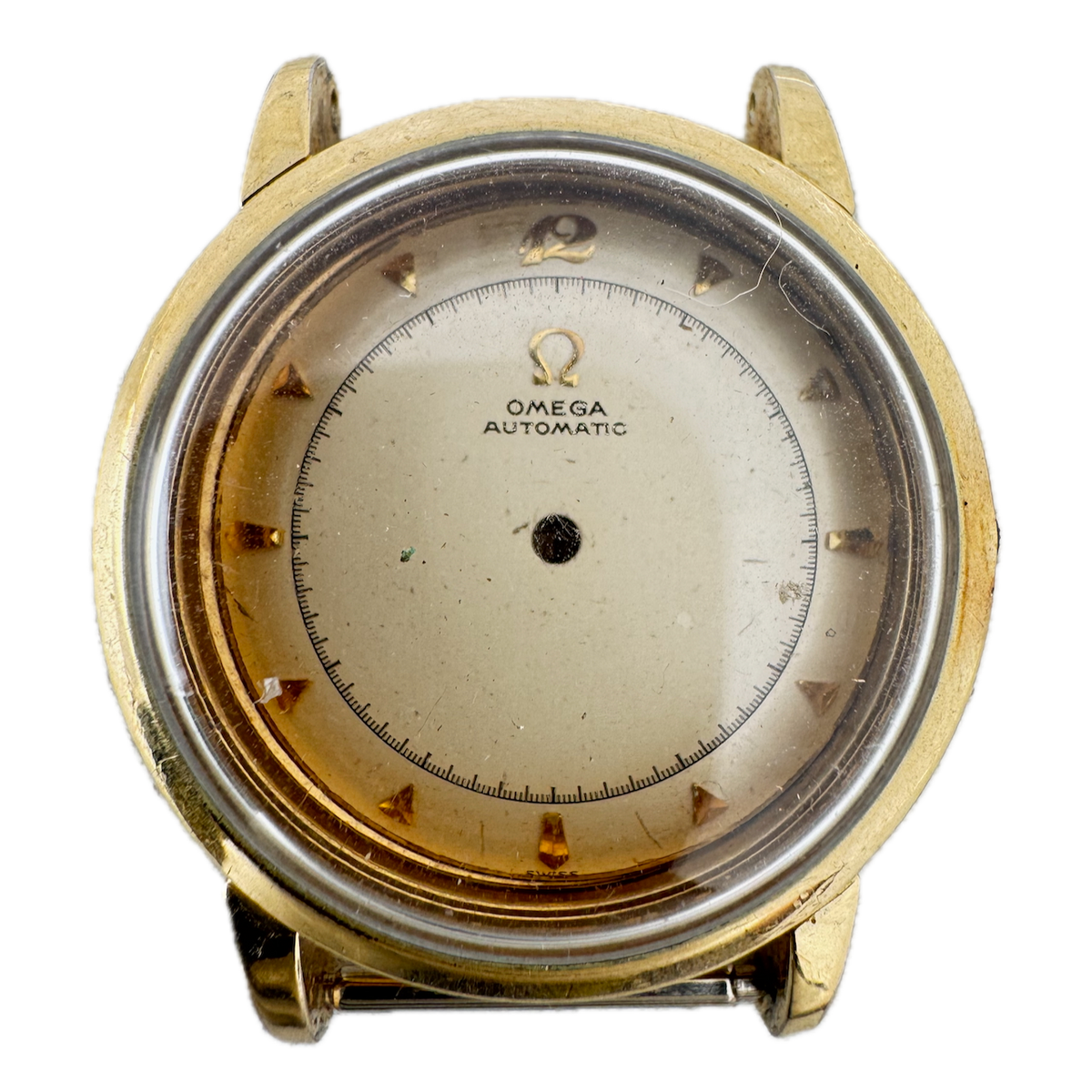 Vintage Omega F6231 Men's Wristwatch Case 33.5mm 14k Gold FilledSwiss
