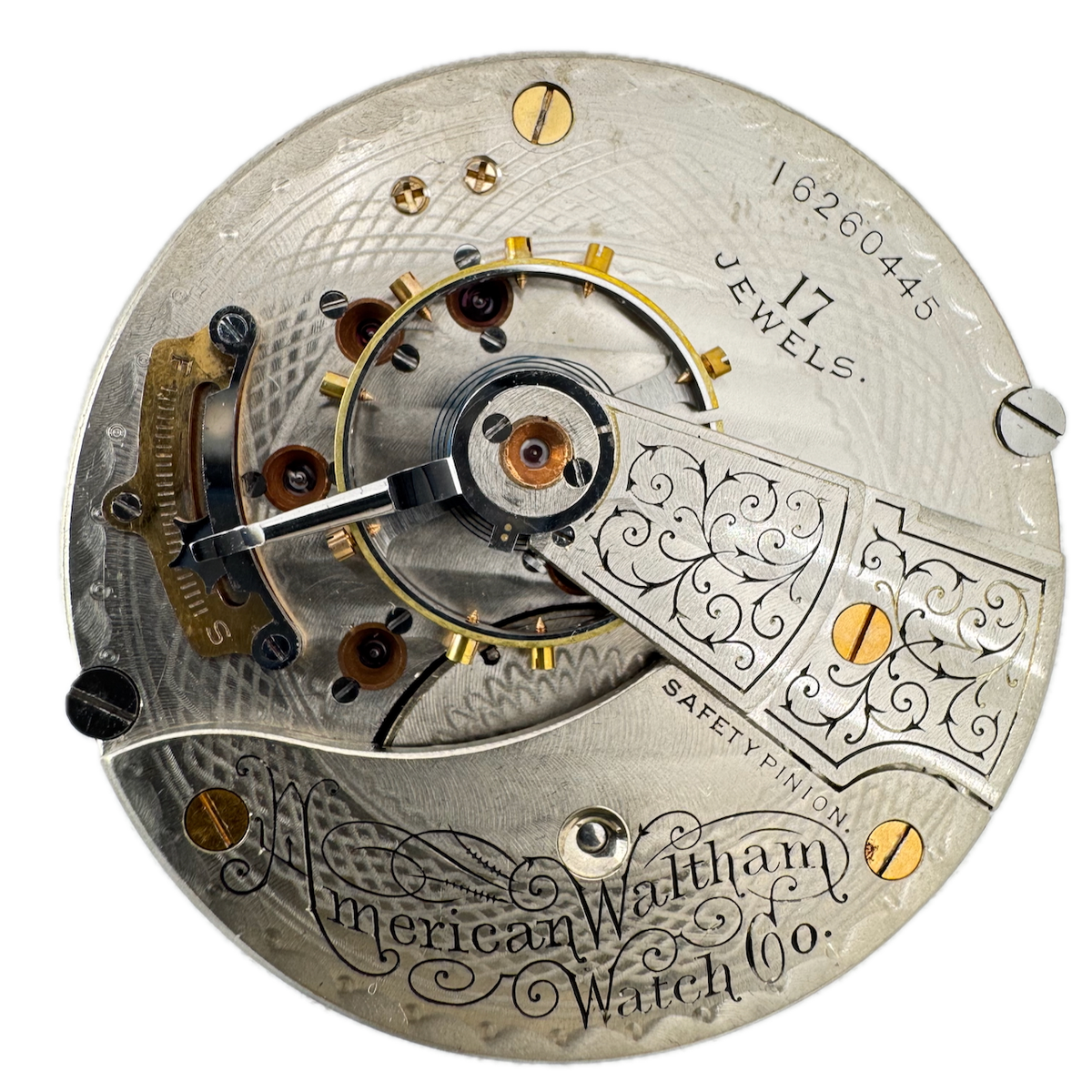 Antique 18s 1907 Waltham 17j Mechanical Open Face Pocket Watch Movement 825 USA