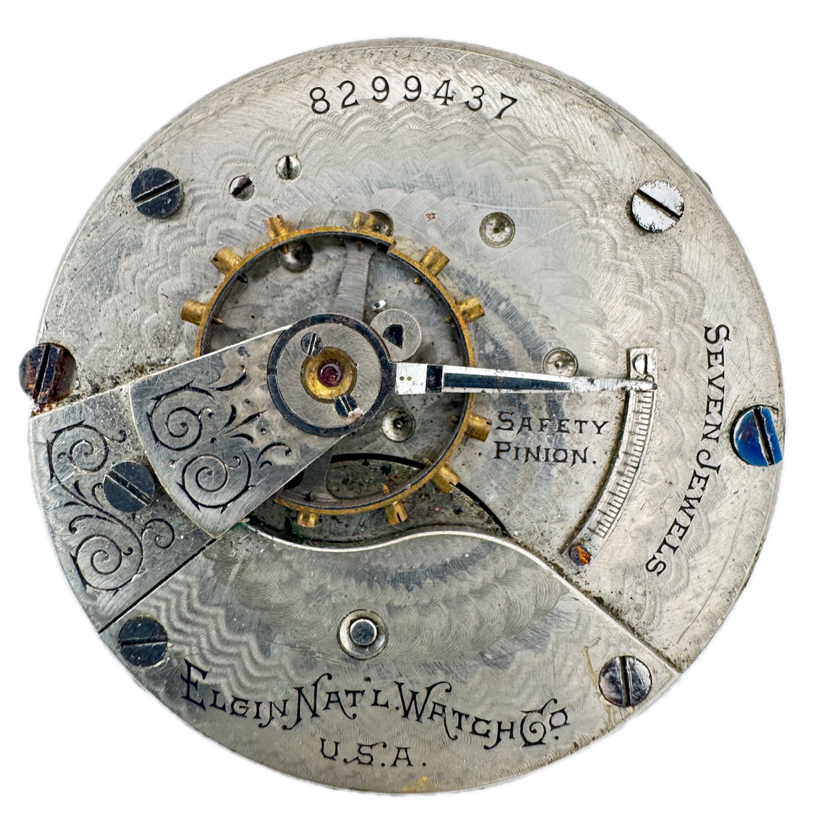 Antique 18s 1900 Elgin 7 Jewel Mechanical Hunter Pocket Watch Movement 207 USA