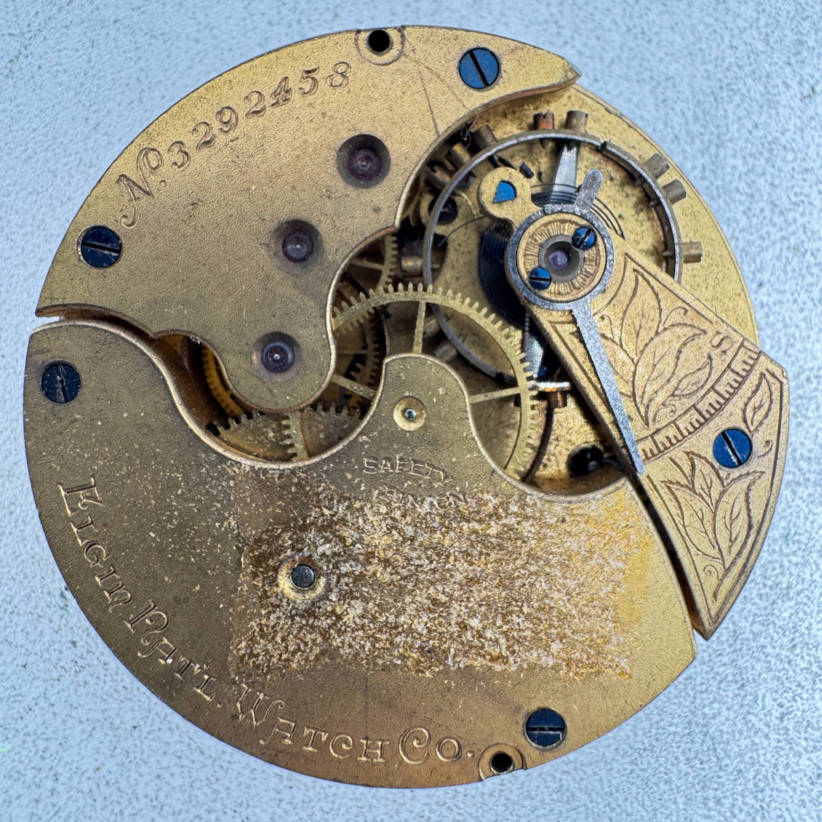 Antique 16s 1889 Elgin 11 Jewel Mechanical Pocket Watch Movement 105 USA