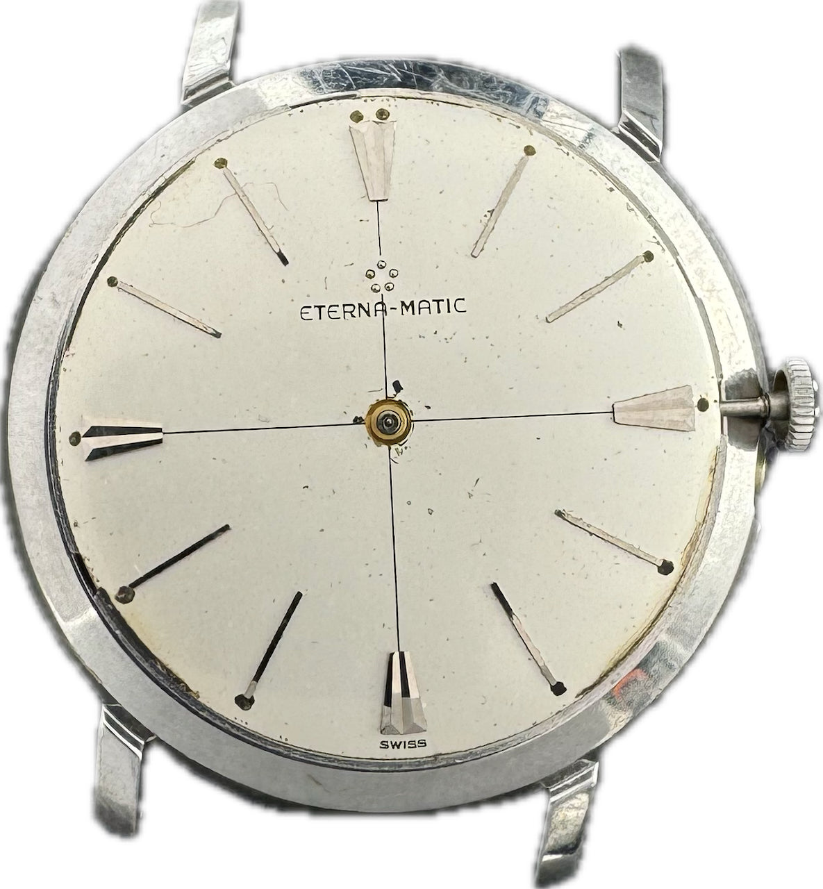 Vintage 34mm Eterna-Matic 17 Jewel Men's Automatic Wristwatch 1429U Steel