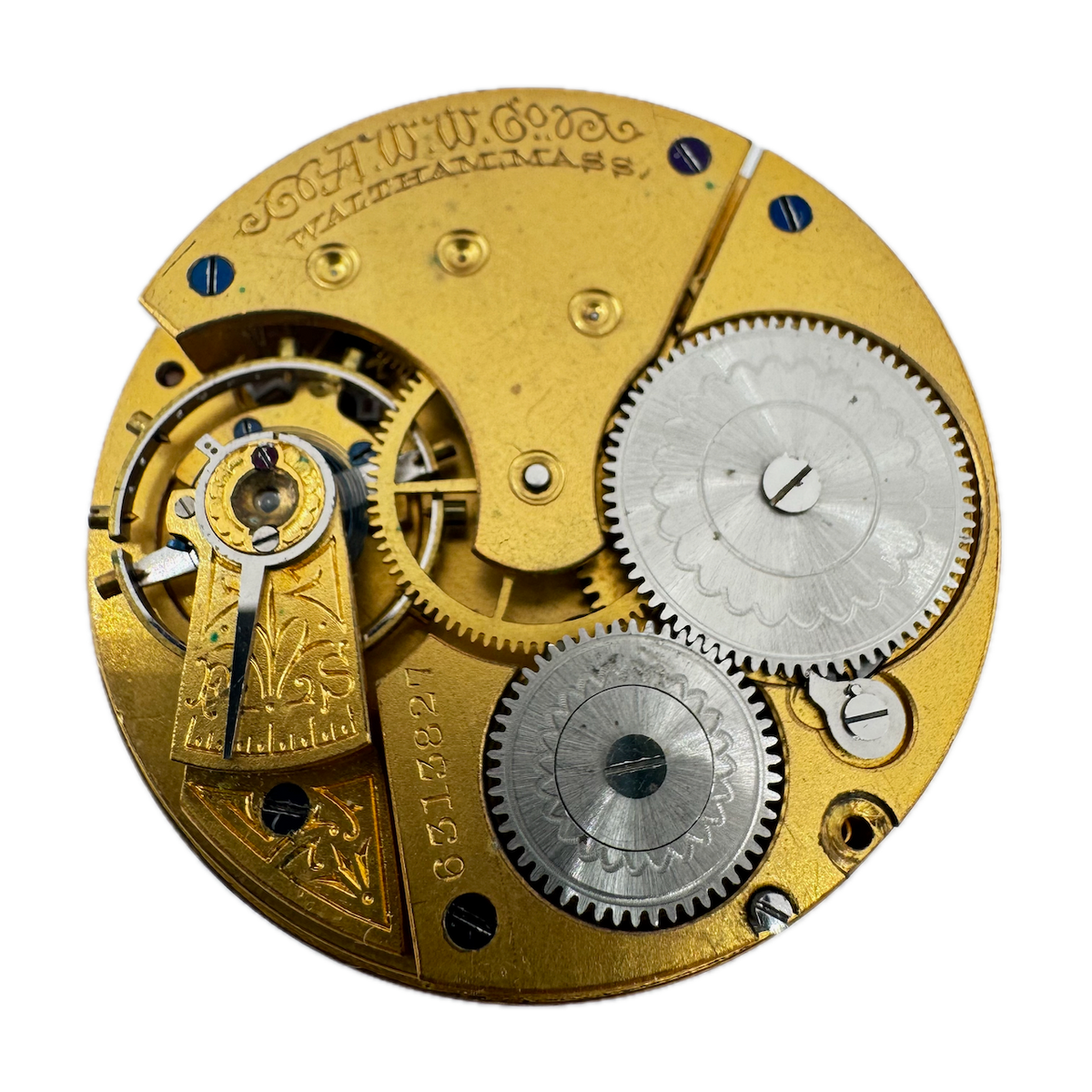 Antique 16S Waltham 7 Jewel Mechanical Open Face Pocket Watch Movement No. 20