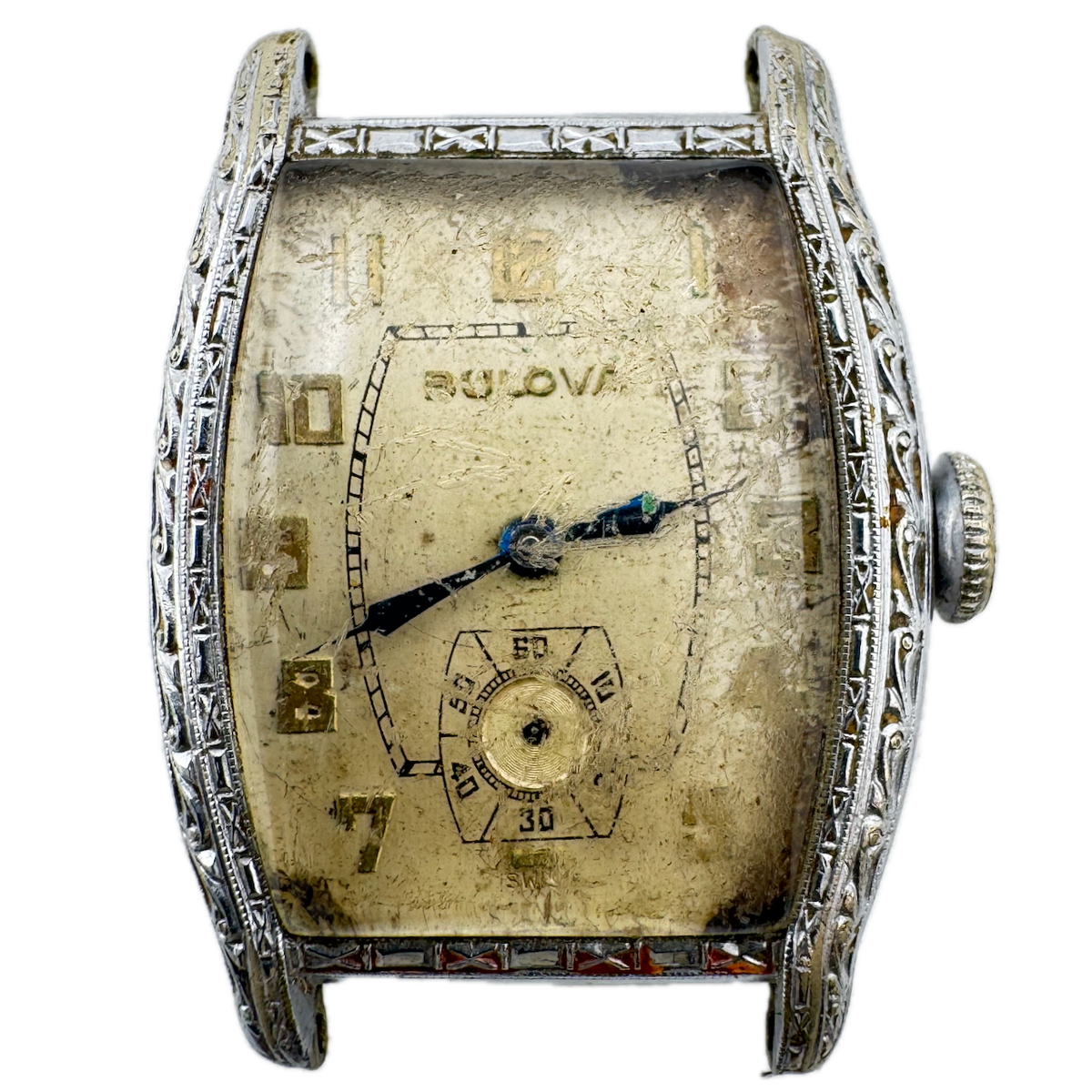 Vintage 26.5mm Bulova Lone Eagle 17 Jewel Men's Mechanical Wristwatch 10 AN