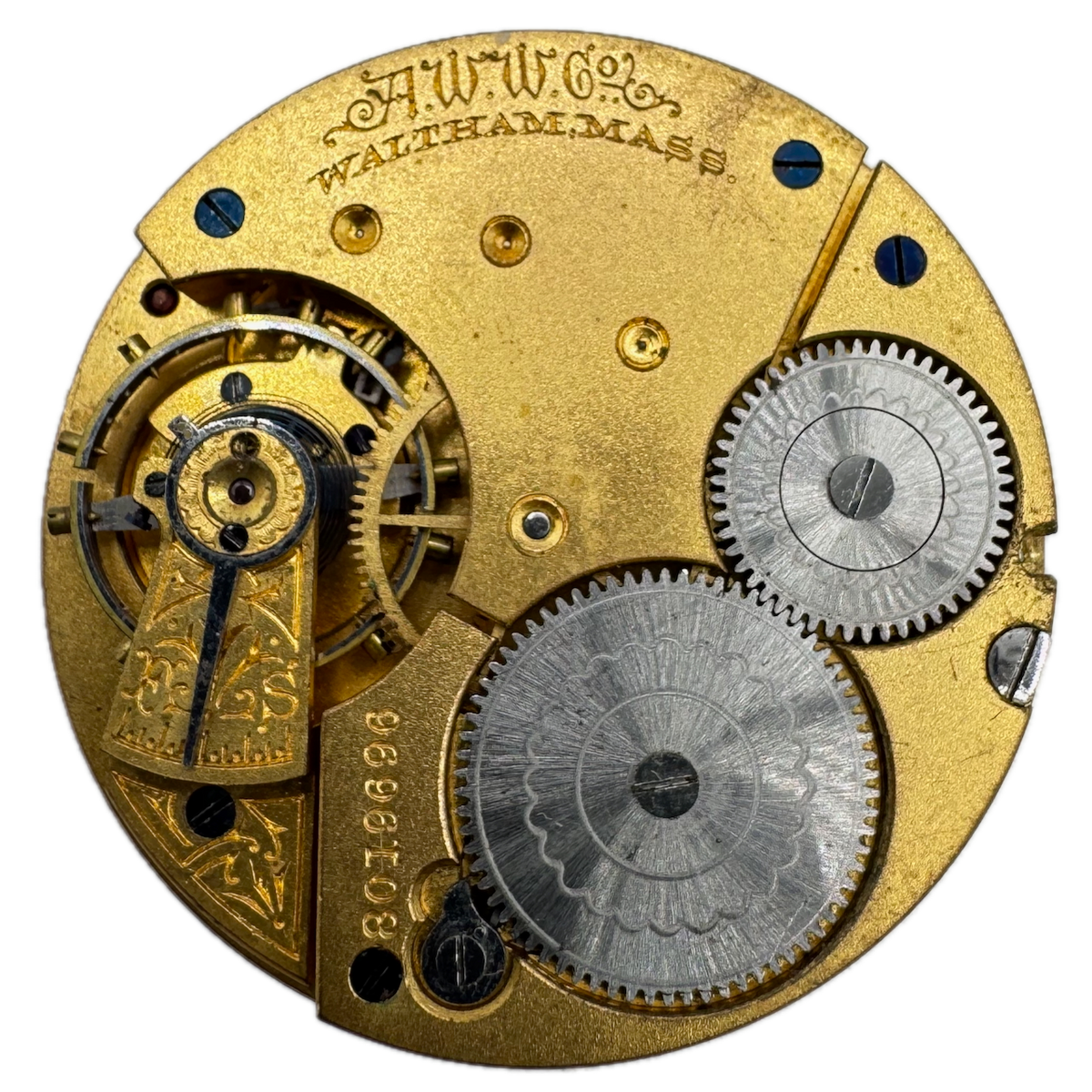 Antique 16s 1896 Waltham Aurora 11 Jewel Hunter Pocket Watch Movement Bond St.