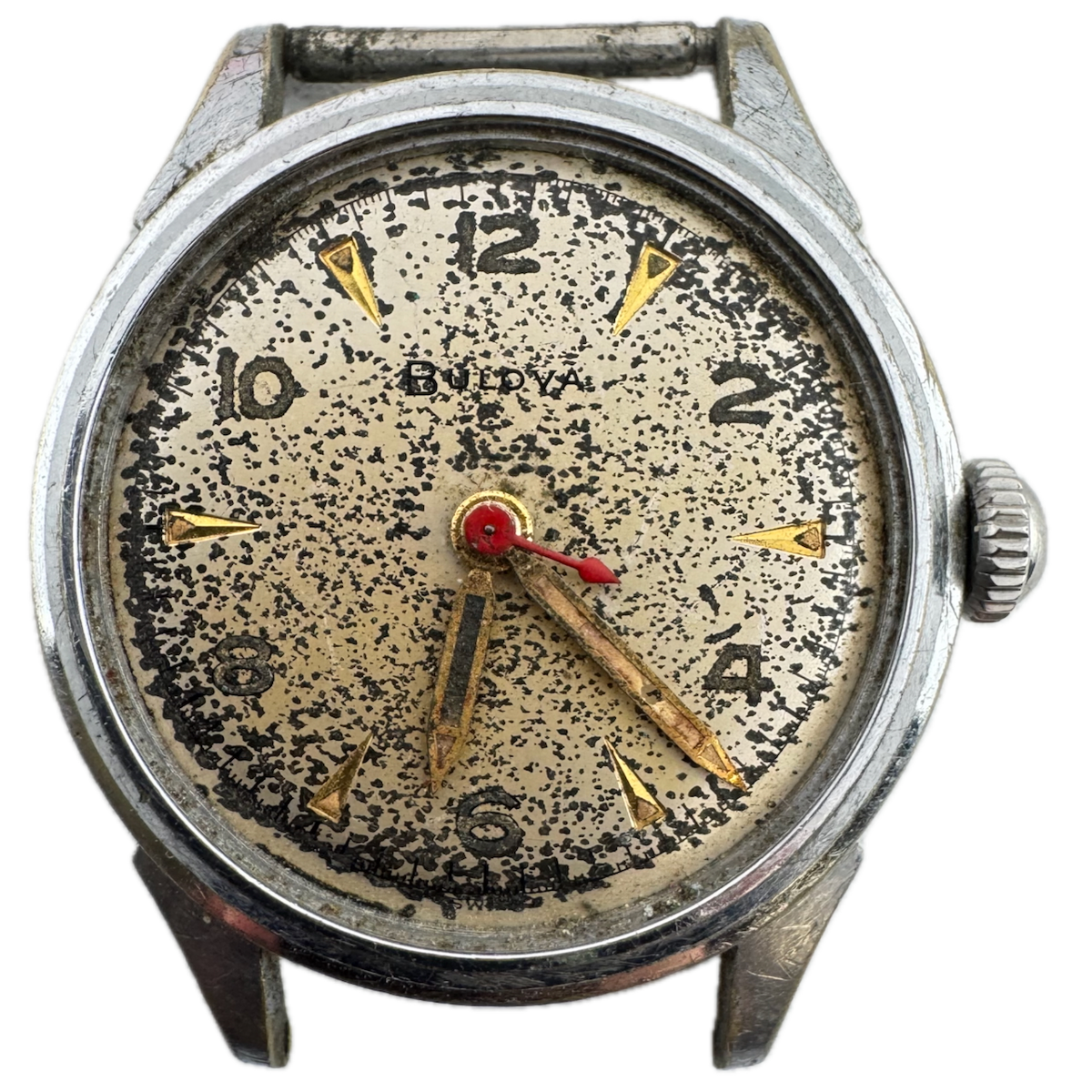Vintage Bulova Military Style Men's Mechanical Wristwatch 10 BCC Steel & Chrome