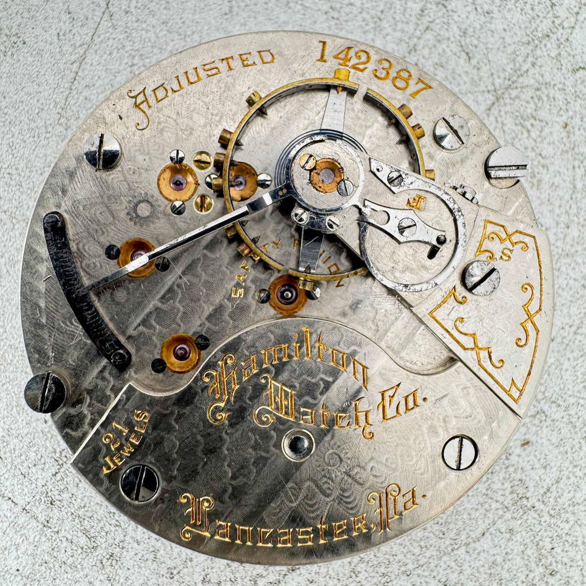 Antique 18s 1901 Hamilton 21j Mechanical Railroad Pocket Watch Movement 940 USA