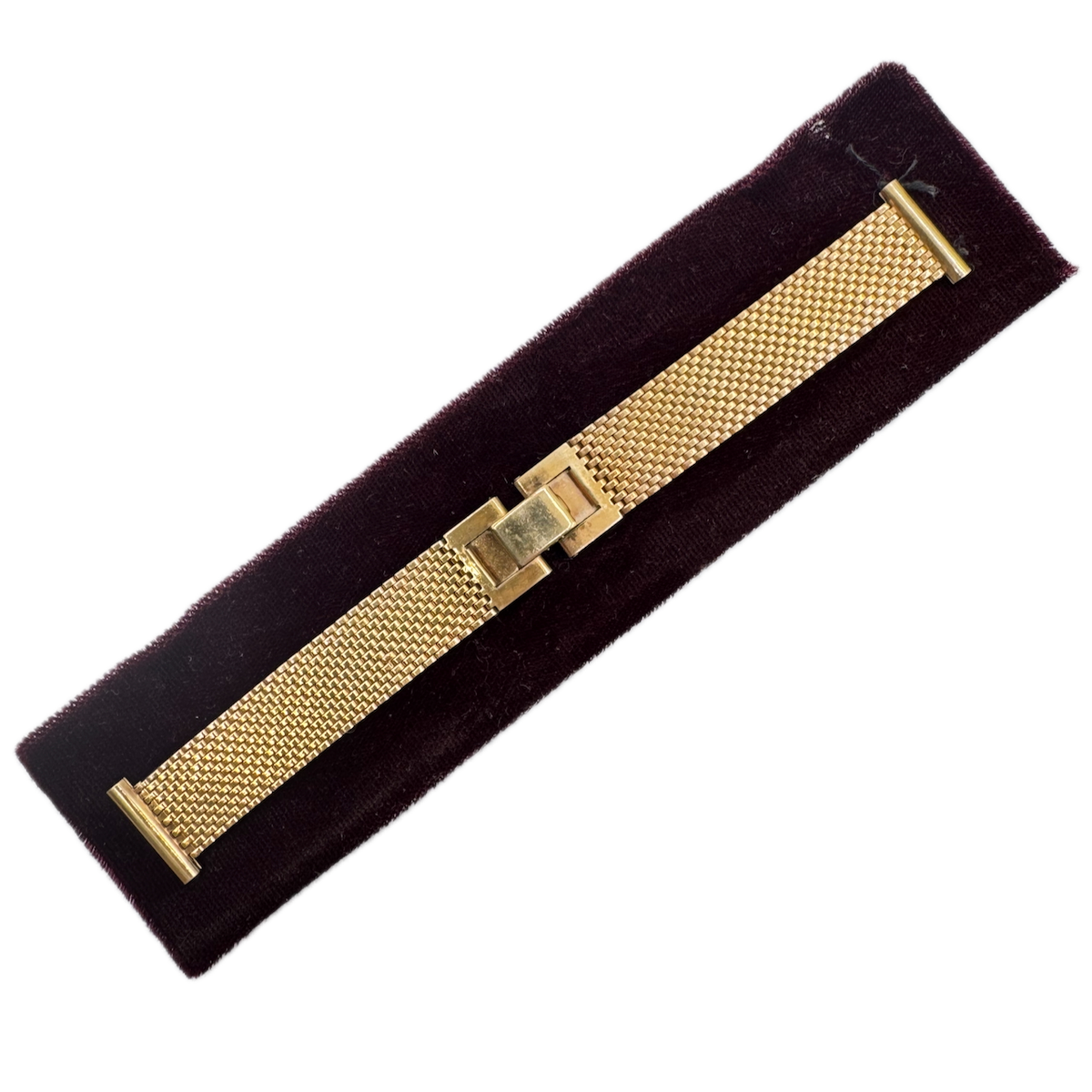 Vintage 19mm Namax Men's Wristwatch Band 12k GF Brick Pattern USA w/ Box