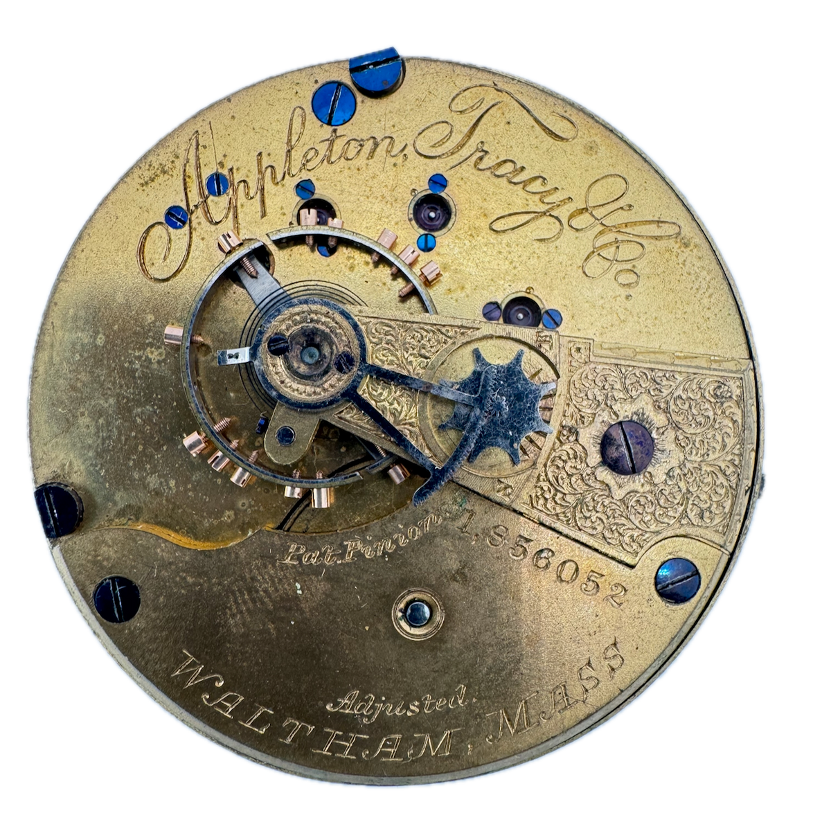 Antique 18s 1883 Appleton Tracy Co. Mechanical Hunter Pocket Watch Movement