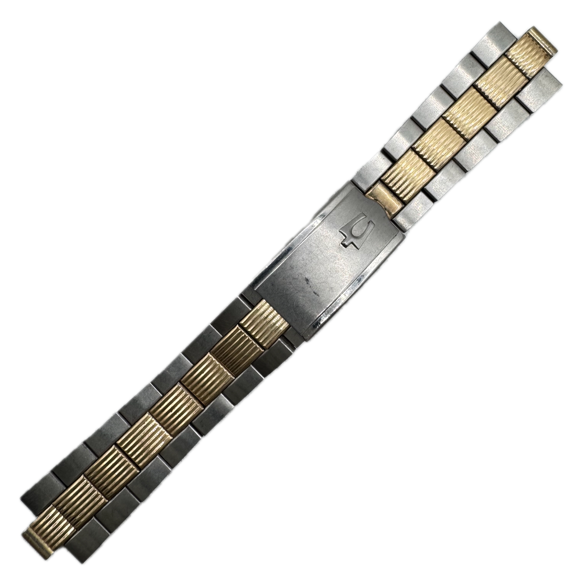 Vintage 7.5mm Accutron Men's Wristwatch Band Steel Duchess Integrated Two Tone