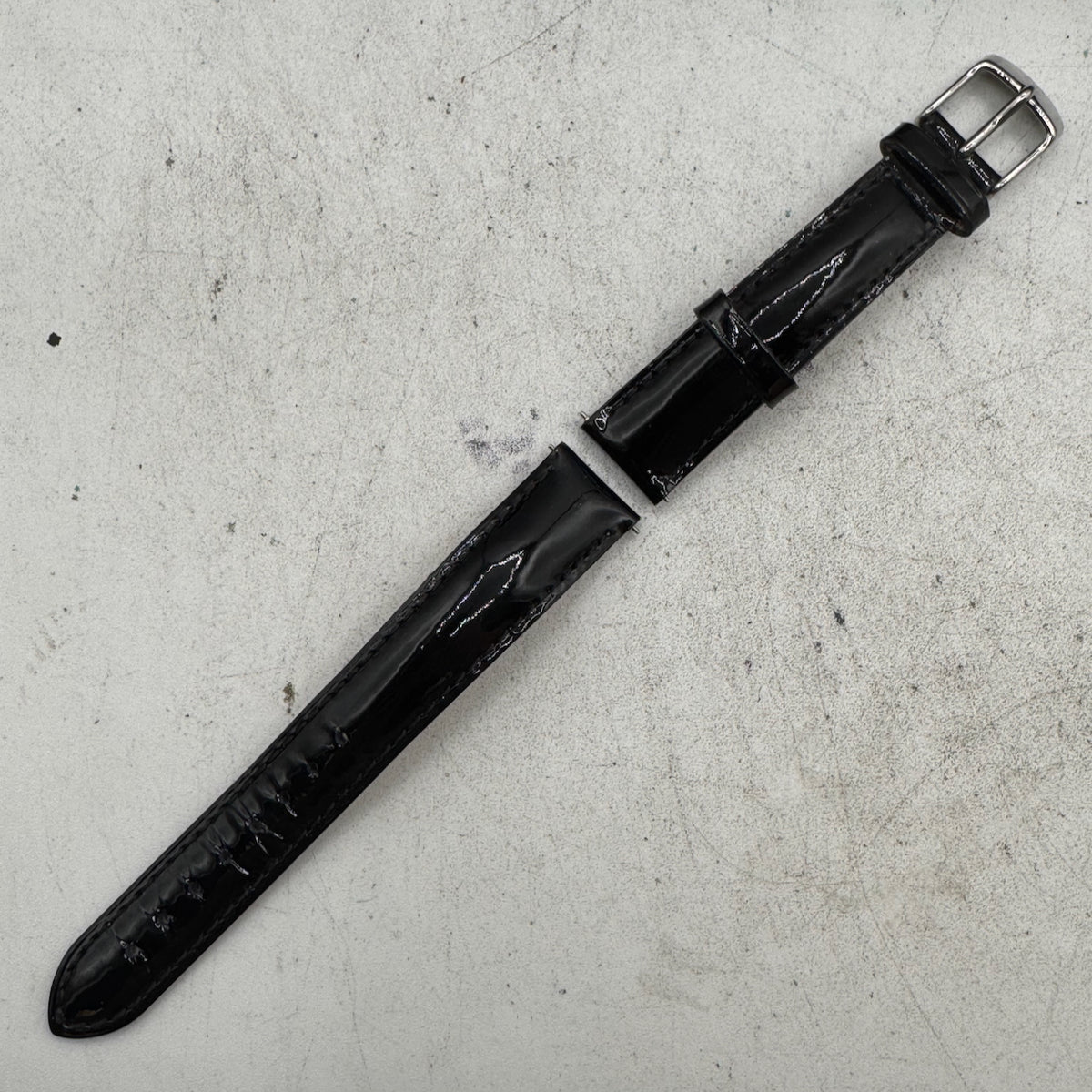 Vintage 16mm Michele Ladies Wristwatch Band Leather Quick Release France Black
