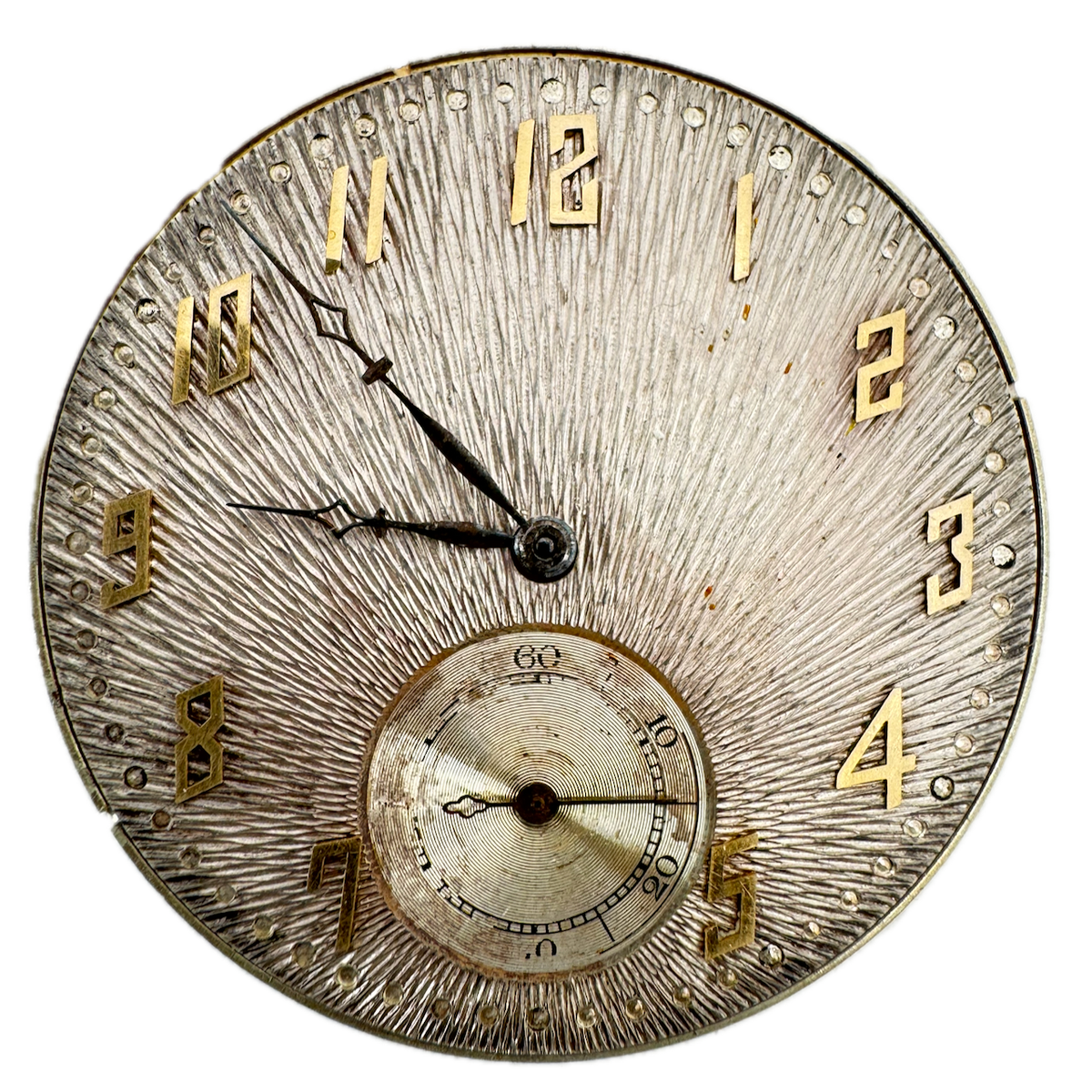 Antique 12s 1925 Hamilton Sunburst Dial Mechanical Pocket Watch Movement 922 USA – photo 2