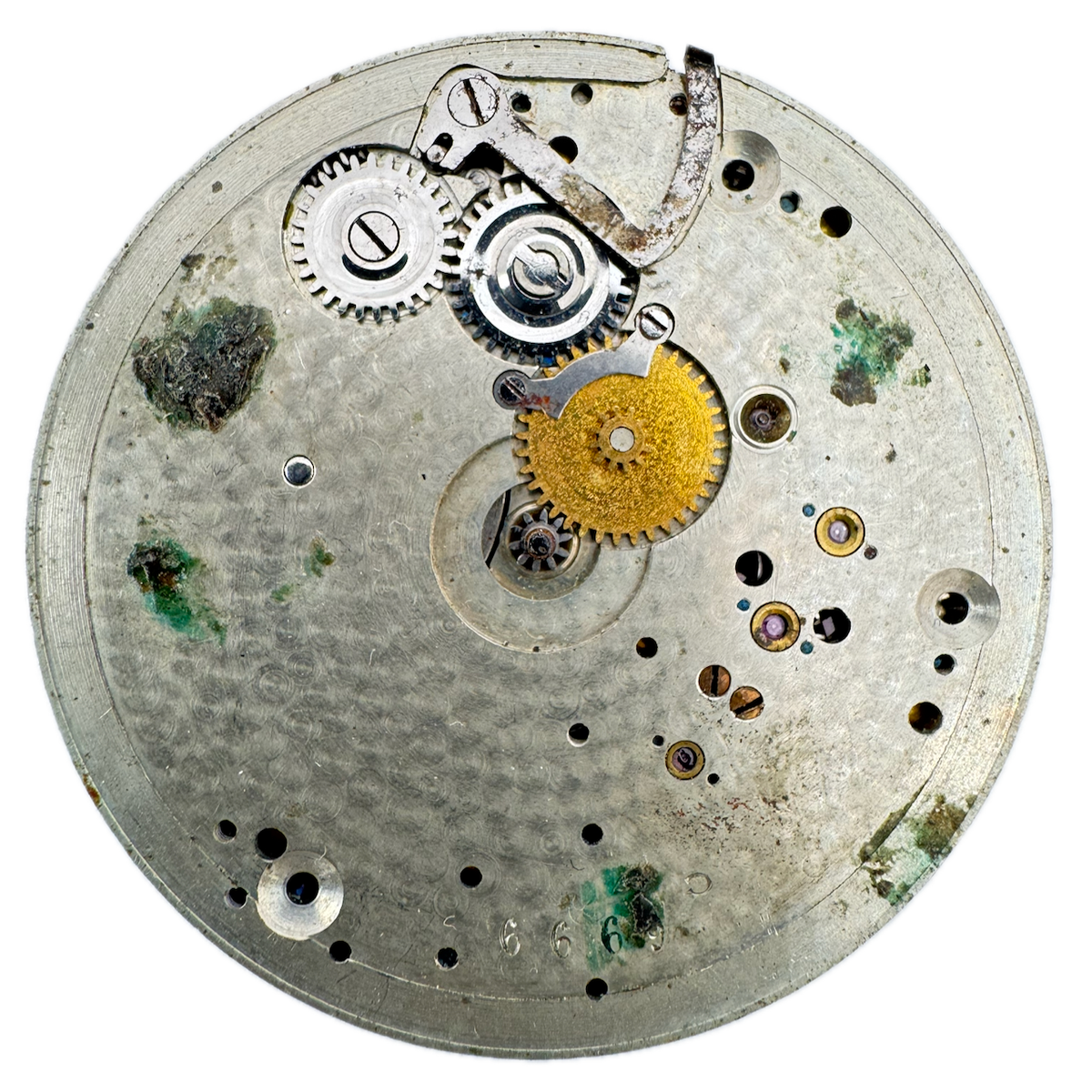 Antique 16s 1900 Illinois 23j Railroad Pocket Watch Movement Sangamo Two Tone – photo 2
