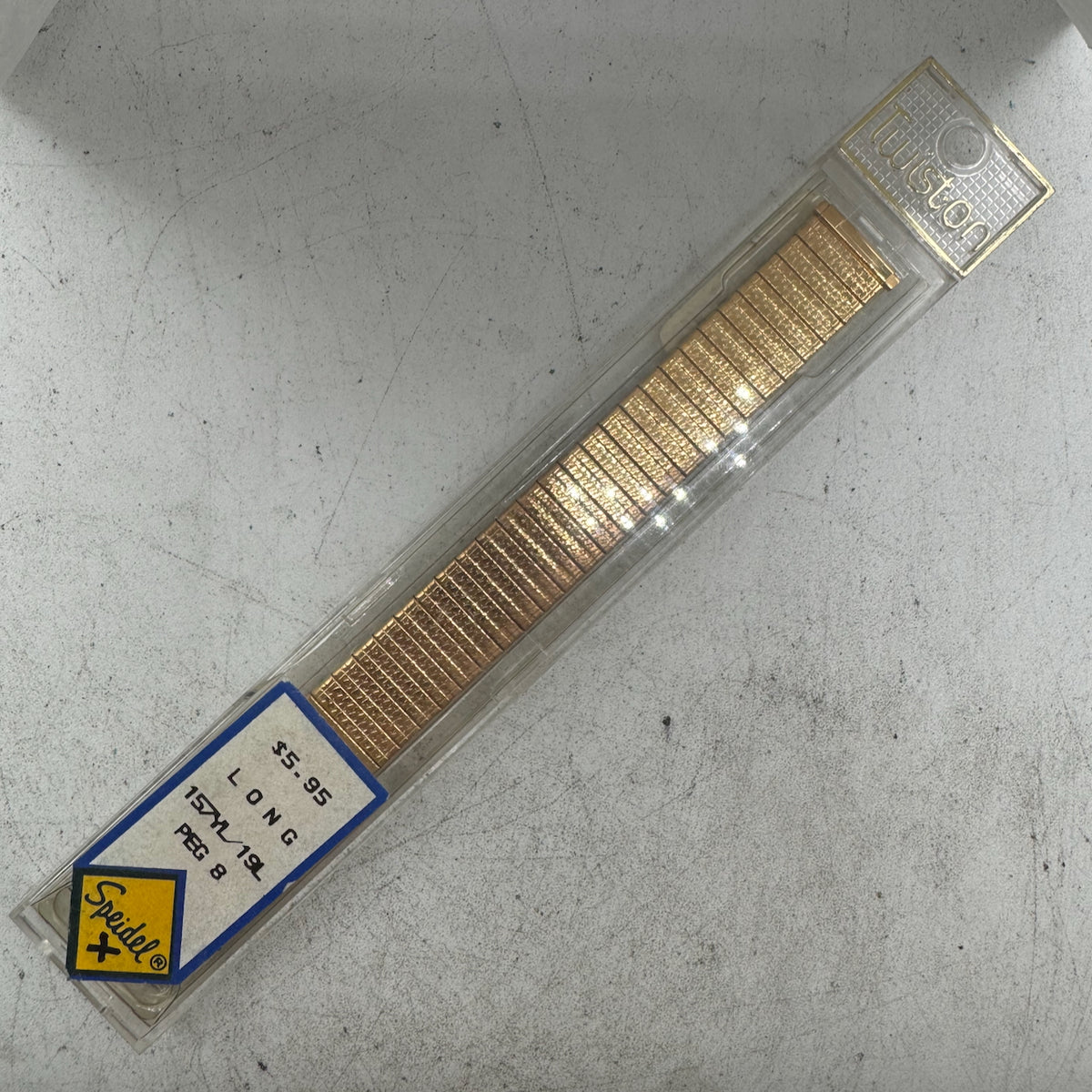 Vintage Adjustable Speidel Men's Wristwatch Band Steel & Gold Tone Twist-On USA