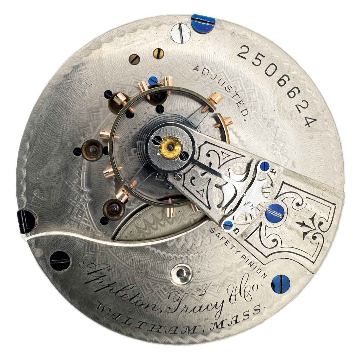 Antique 18s 1886 Appleton Tracy & Co. 15 Jewel Pocket Watch Movement A.T.&Co.