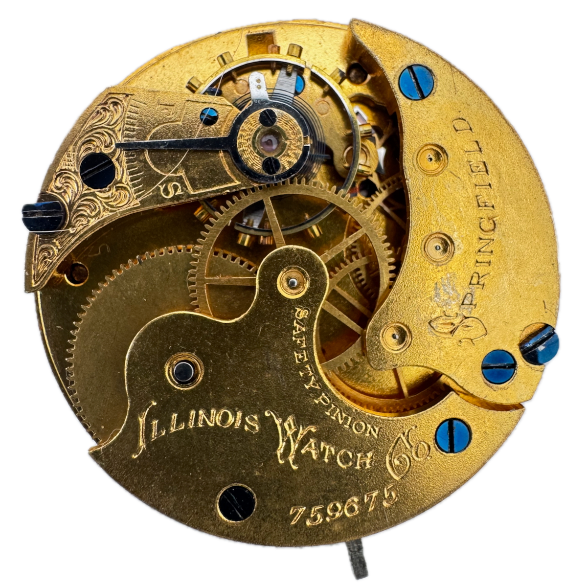 Antique 6s 1890 Illinois 7j Mechanical Hunter Pocket Watch Movement 140 USA