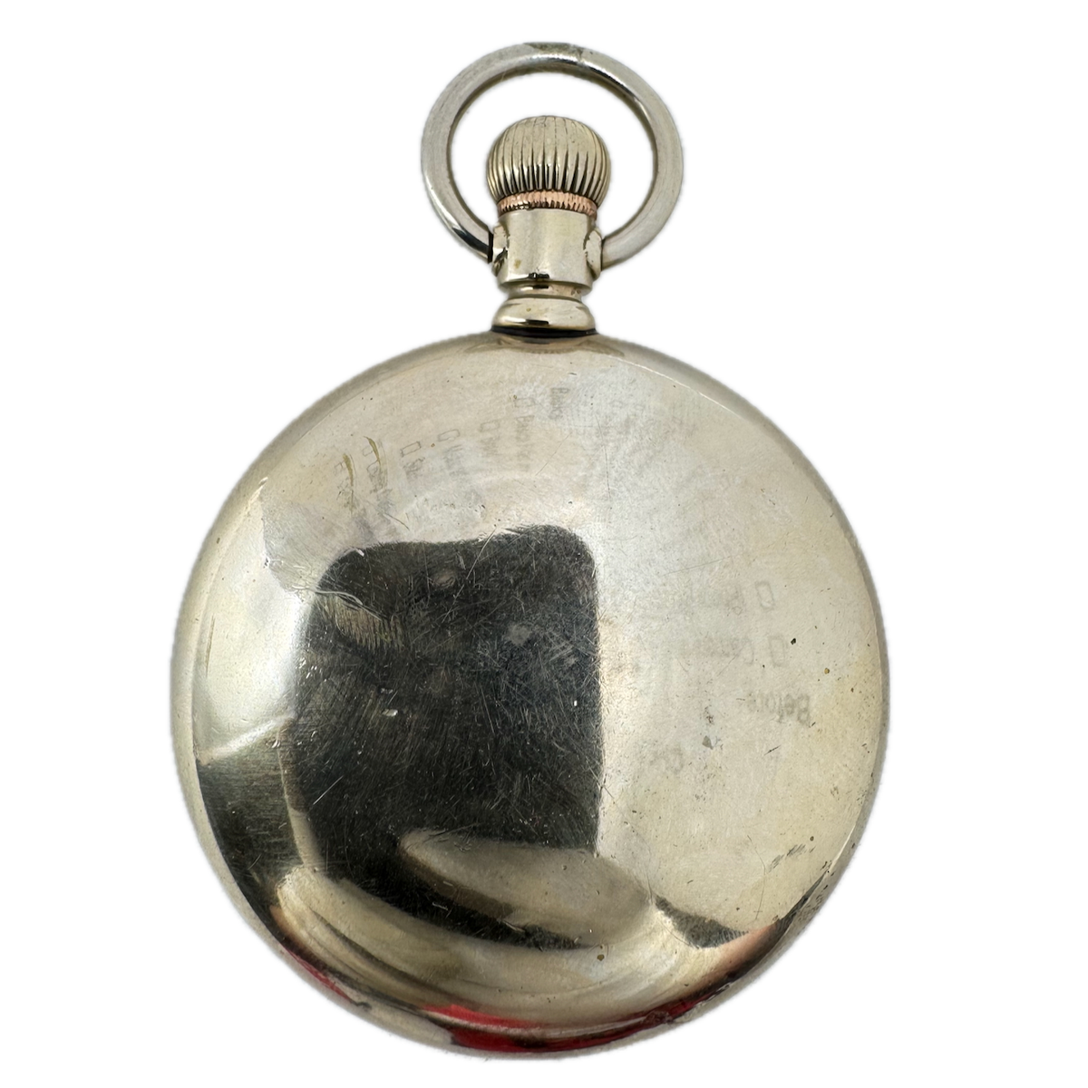 Antique 18s Crescent Swingout Open Face Pocket Watch Case Nickel Alloy USA