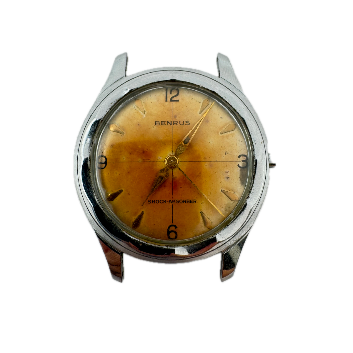 Vintage 32mm Benrus BH 14 Crosshair Men's Mechanical Wristwatch 546 Swiss