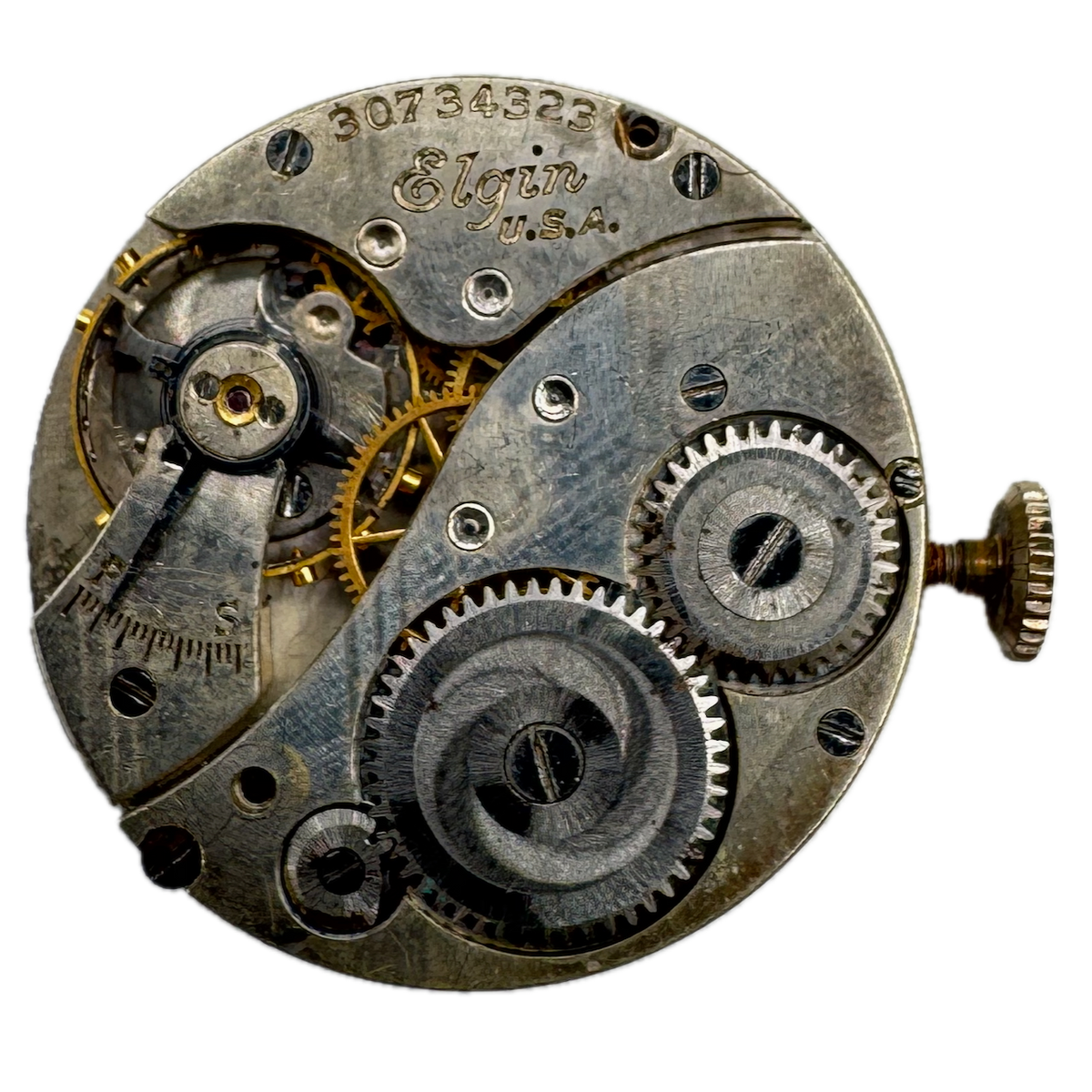 Vintage Elgin Mechanical Unisex Wristwatch Movement 430 USA Runs for Repair