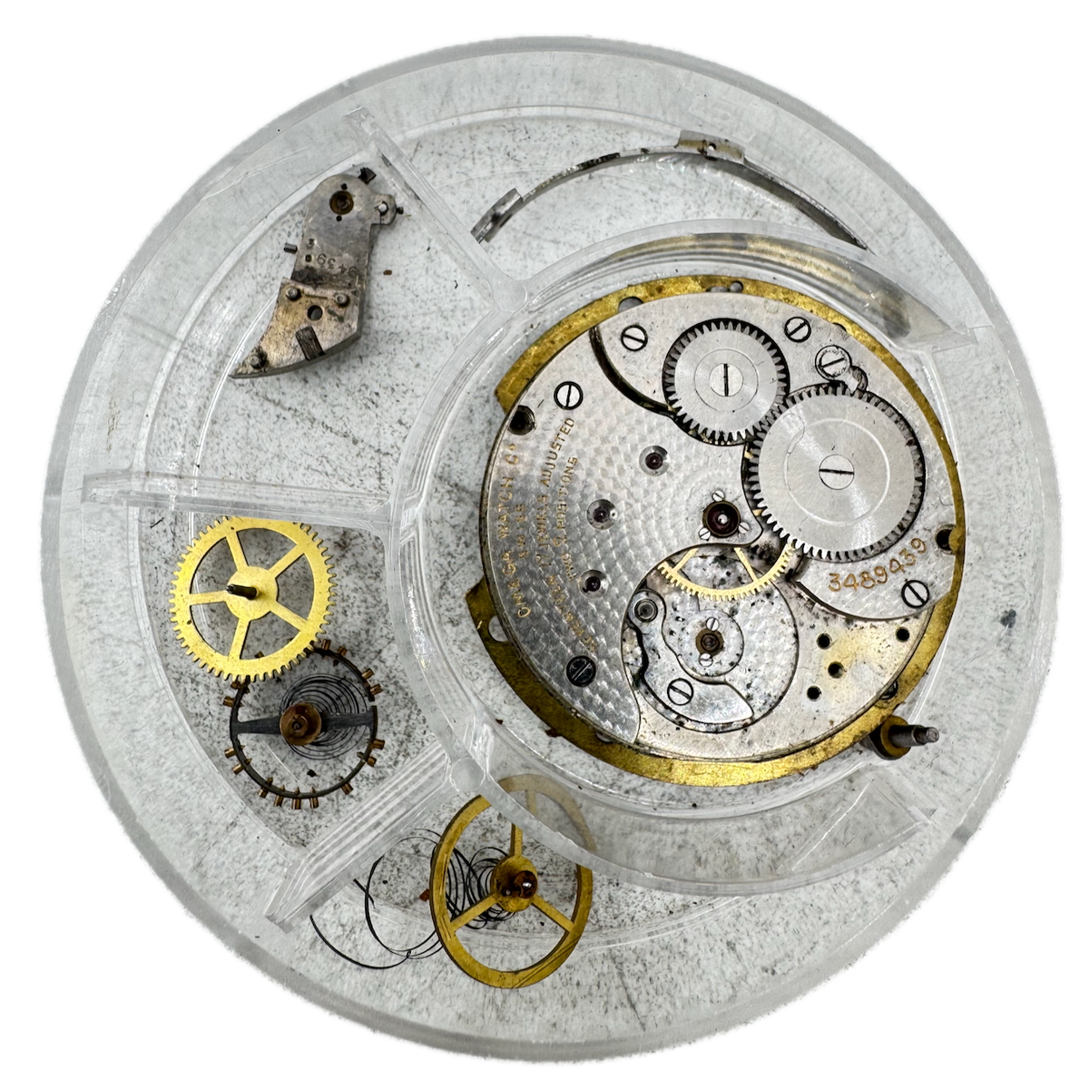 Antique 38.5mm Omega 17 Jewel Mechanical Open Face Pocket Watch Movement Swiss