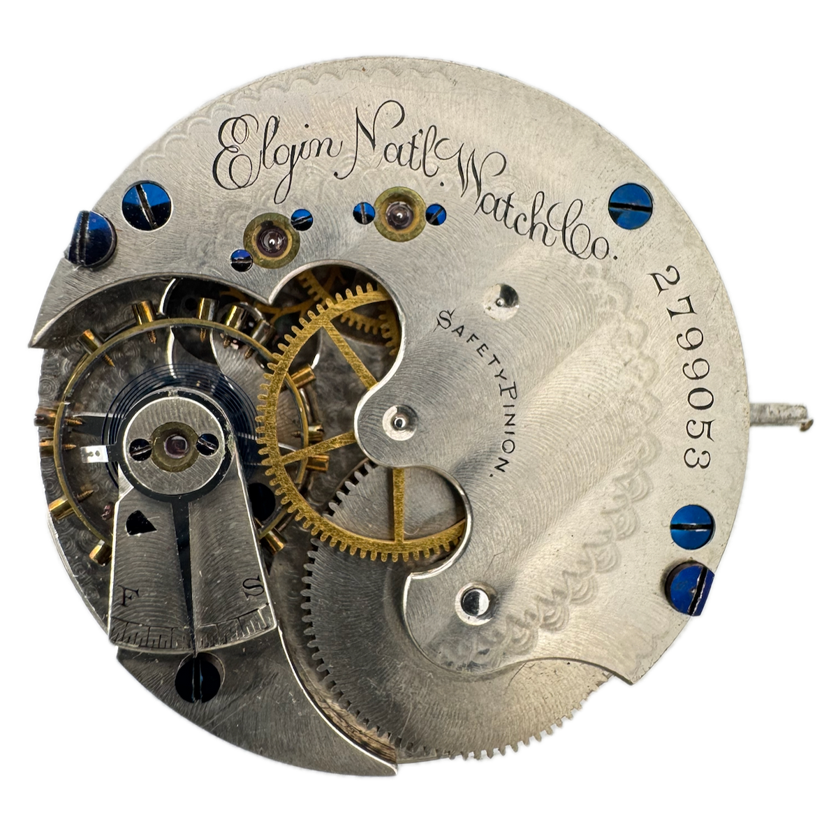 Antique 6s 1888 Elgin 13J Roman Mechanical Hunter Pocket Watch Movement 45 USA