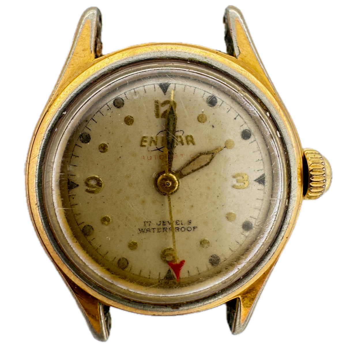 Vintage Enicar Bidynator Ladies Automatic Wristwatch F690 Steel & Gold Plate
