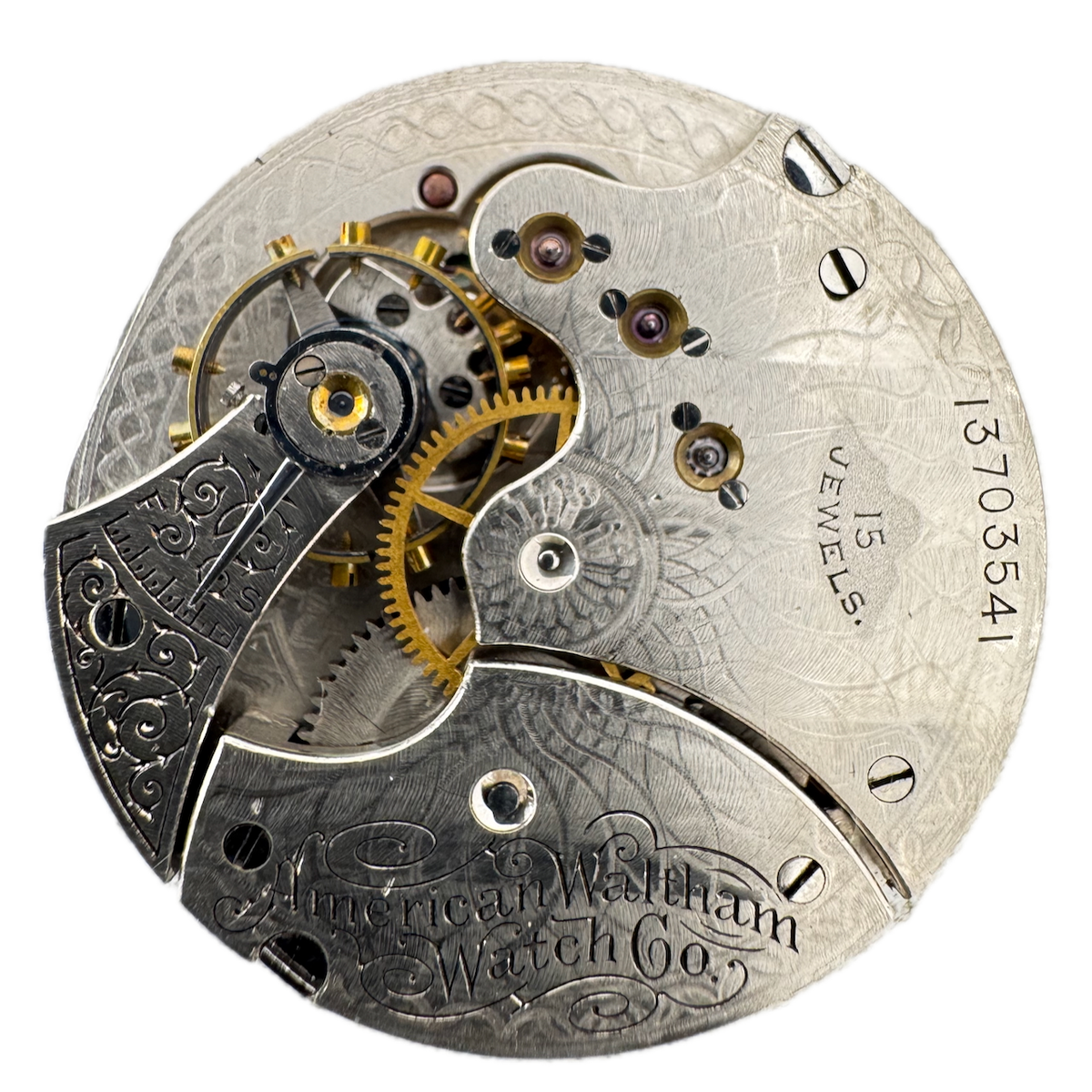Antique 6s 1904 Waltham 15j Mechanical Hunter Pocket Watch Movement Seaside USA