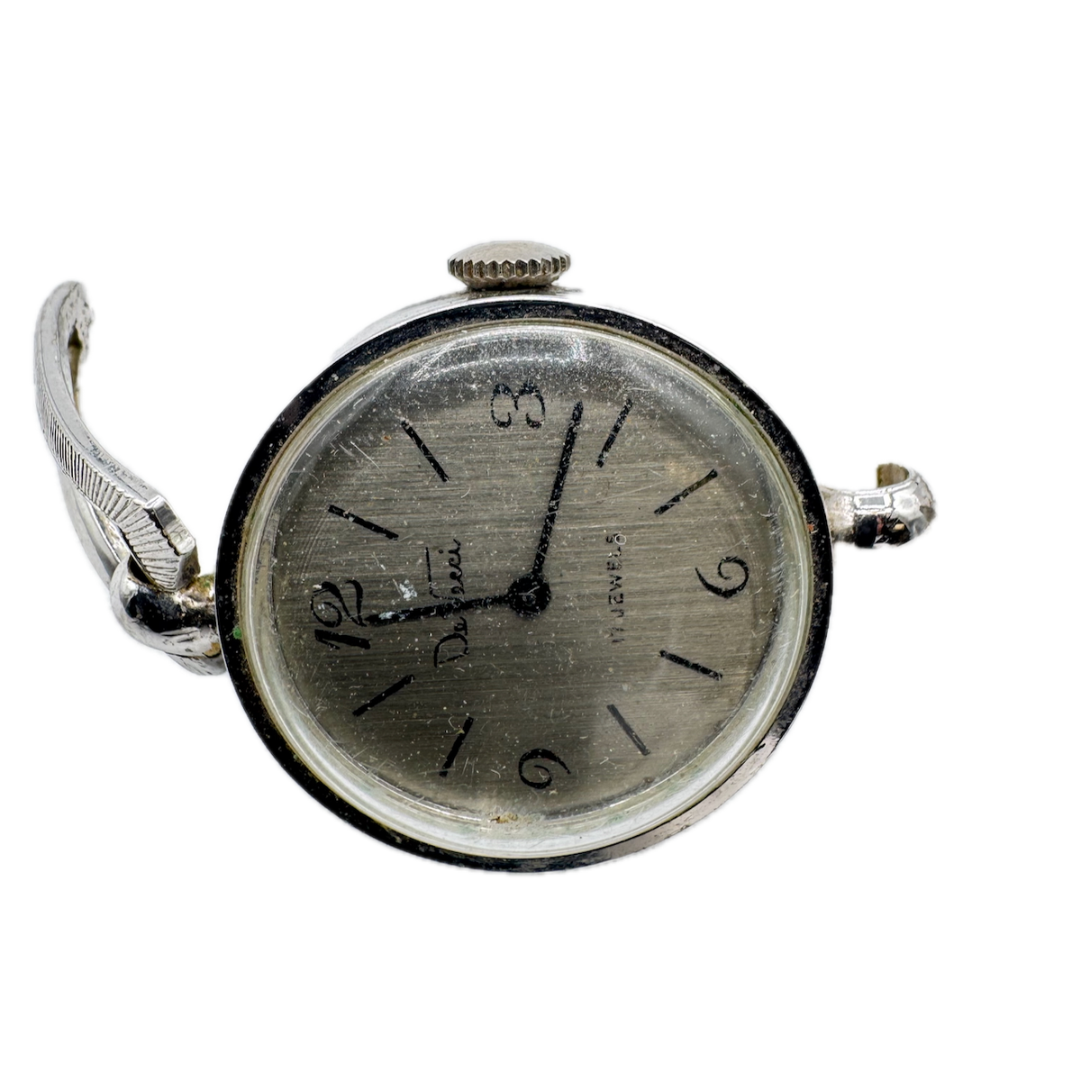 Vintage 29mm De Vecci Ladies Mechanical Wristwatch Stainless Steel Running