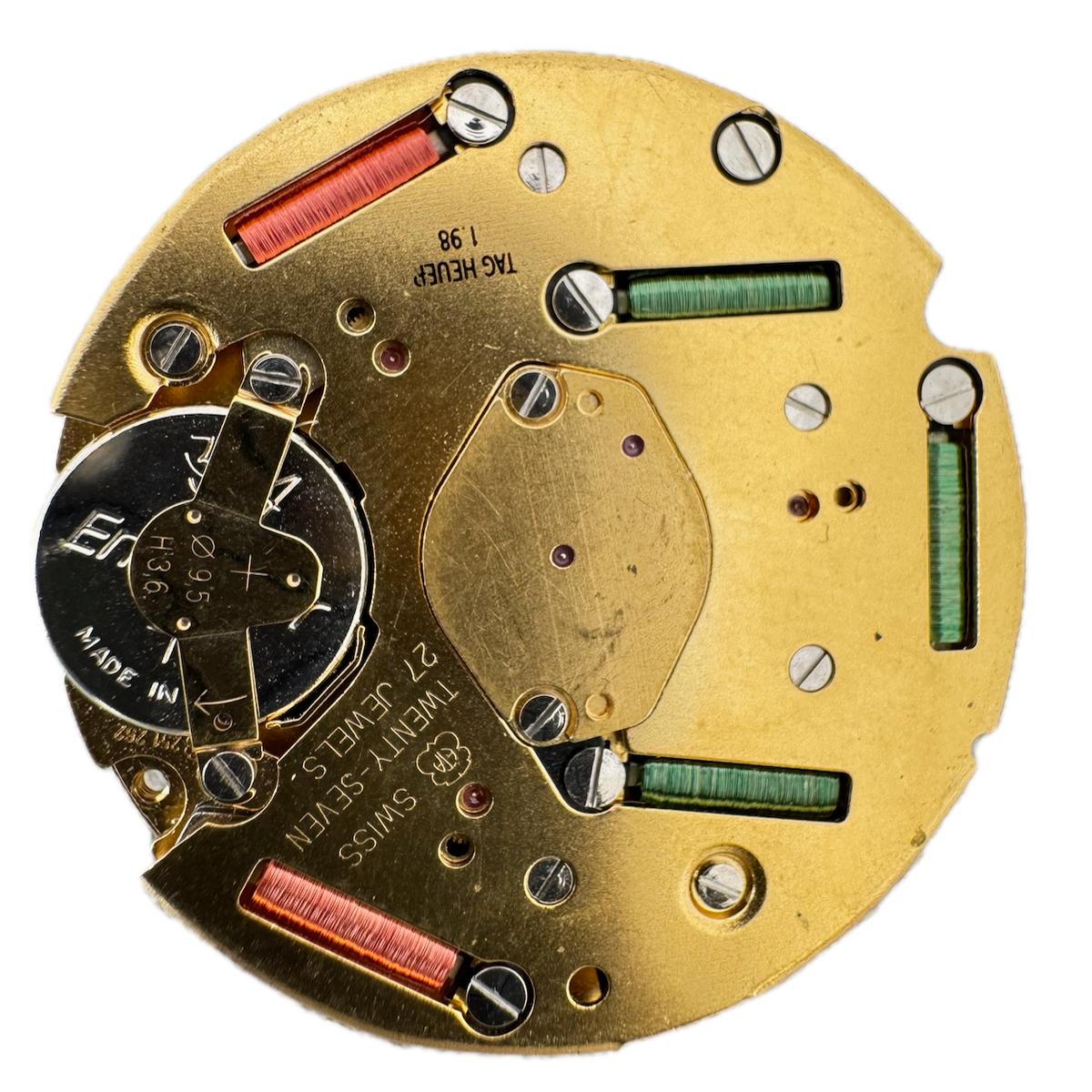 Vintage 31mm Tag Heuer 27 Jewel Quartz Men's Wristwatch Movement ETA 251.262