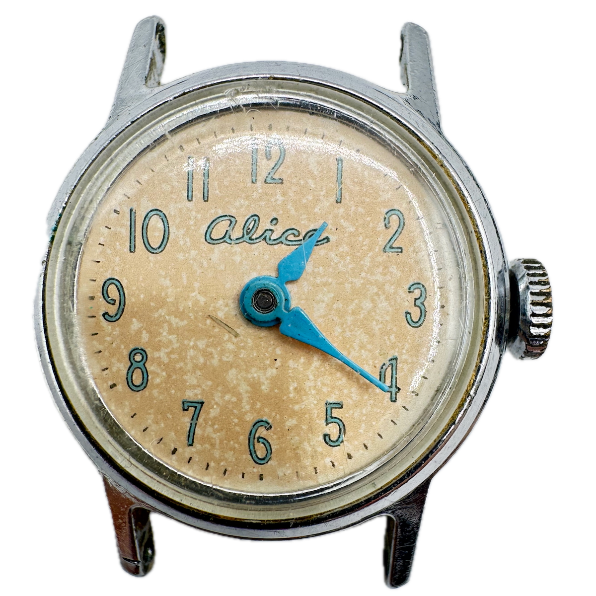 Vintage US Time 7L66 Alice Ladies Mechanical Wristwatch Steel & Chrome