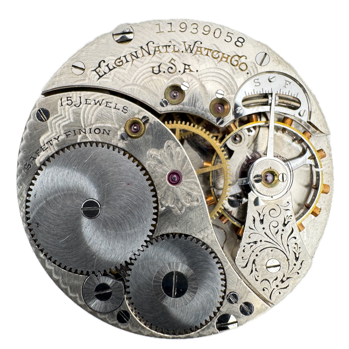 Antique 12s 1905 Elgin 15 Jewel Mechanical Pocket Watch Movement 315 USA