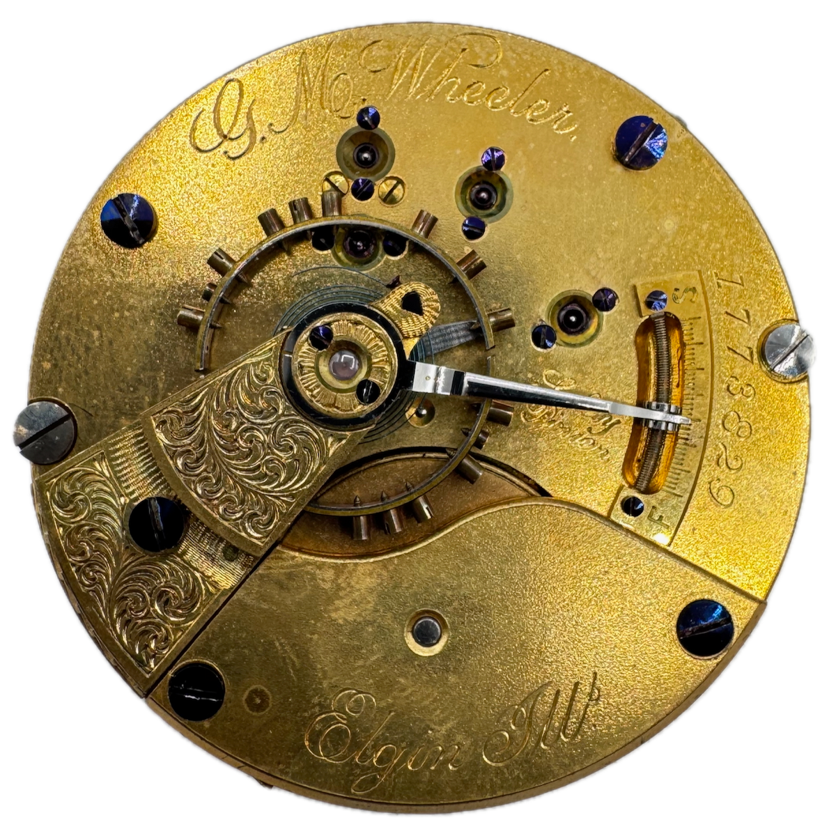 Antique 18s 1885 Elgin 15 Jewel Hunter Pocket Watch Movement G.M. Wheeler USA