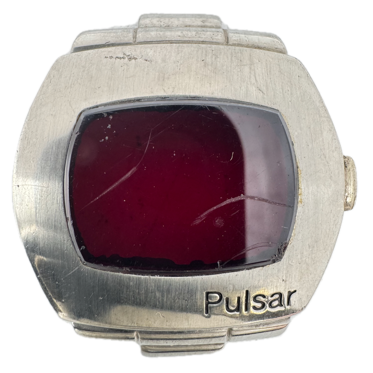 Vintage Pulsar Date II Bezel Men's Wristwatch Case Stainless Steel Swiss Made