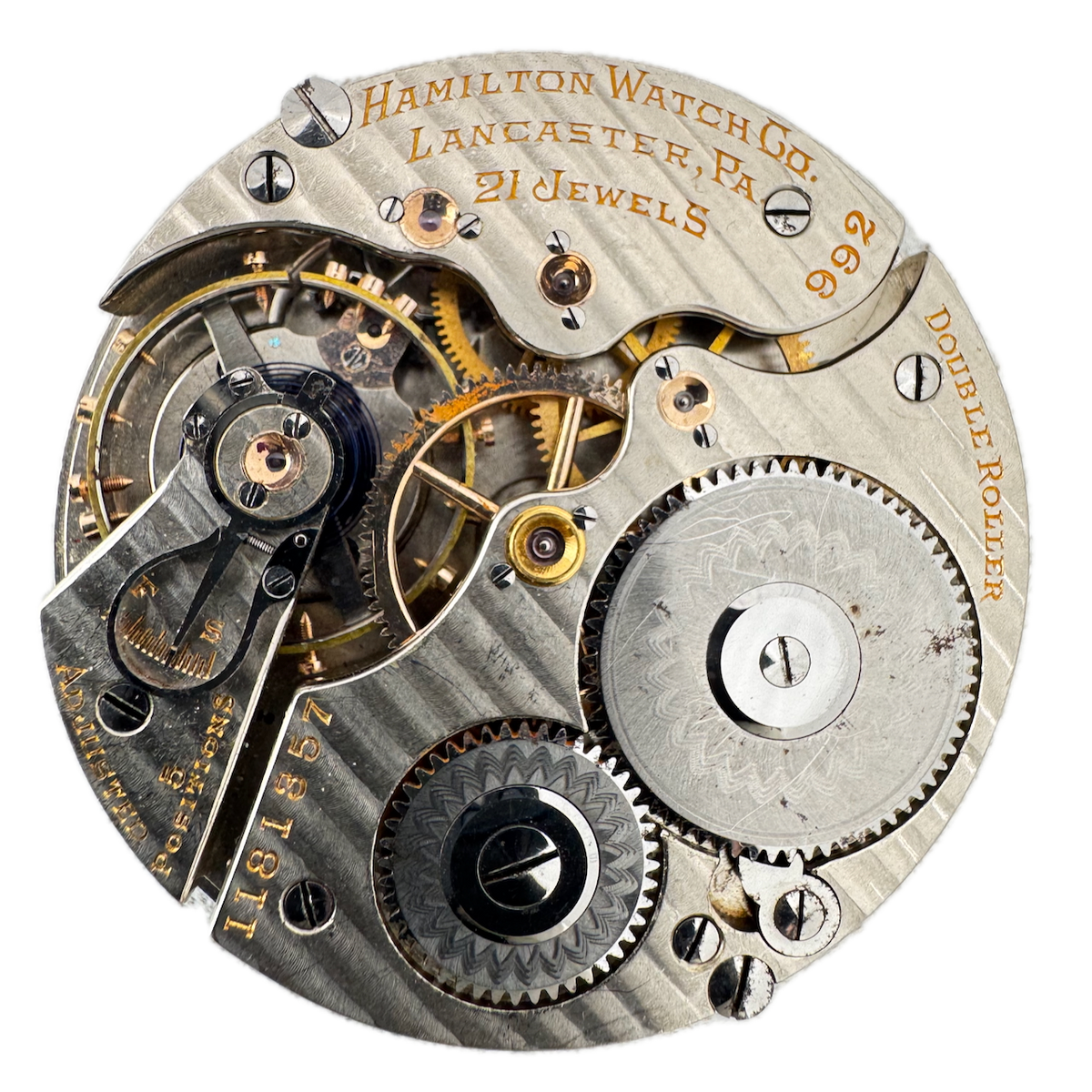 Antique 16s 1916 Hamilton 21j Mechanical Railroad Pocket Watch Movement 992 USA