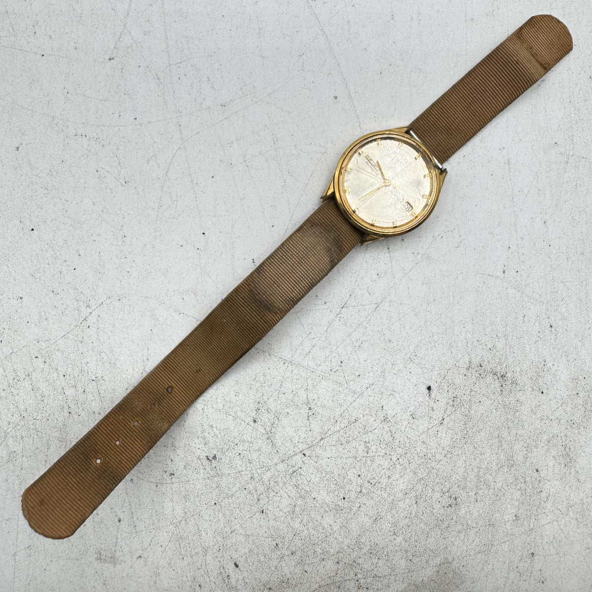 Vintage 36mm Seiko Sea Lion M55 Men's Automatic Wristwatch Swiss Gold Tone
