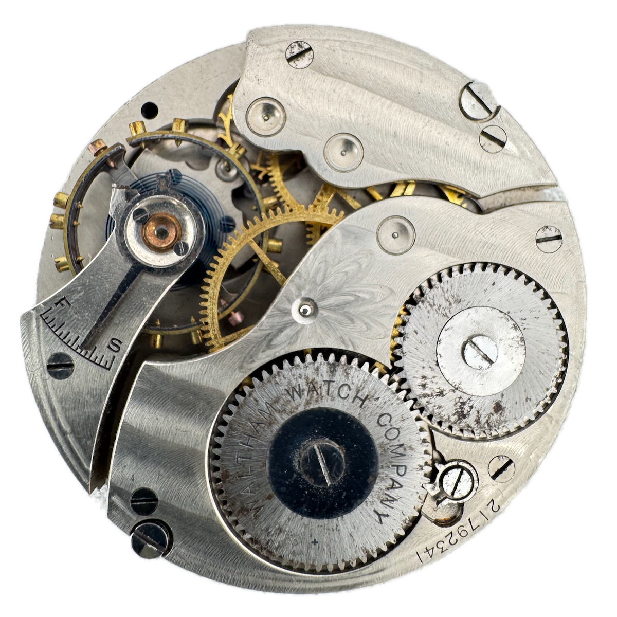 Antique 16s 1917 Waltham 7j Mechanical Hunter Pocket Watch Movement Equity USA