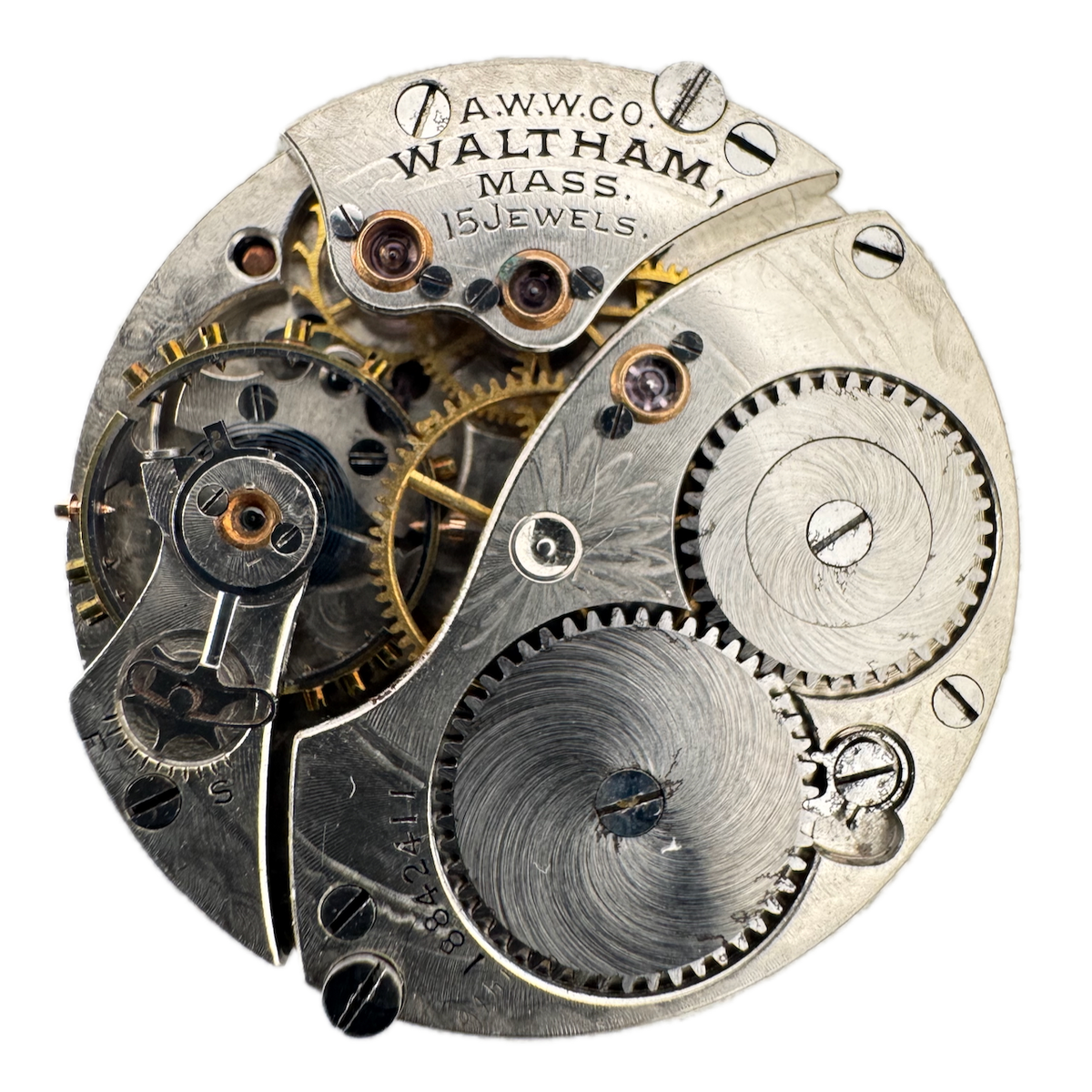 Antique 3/0s 1912 Waltham 15j Mechanical Hunter Pocket Watch Movement 365 USA