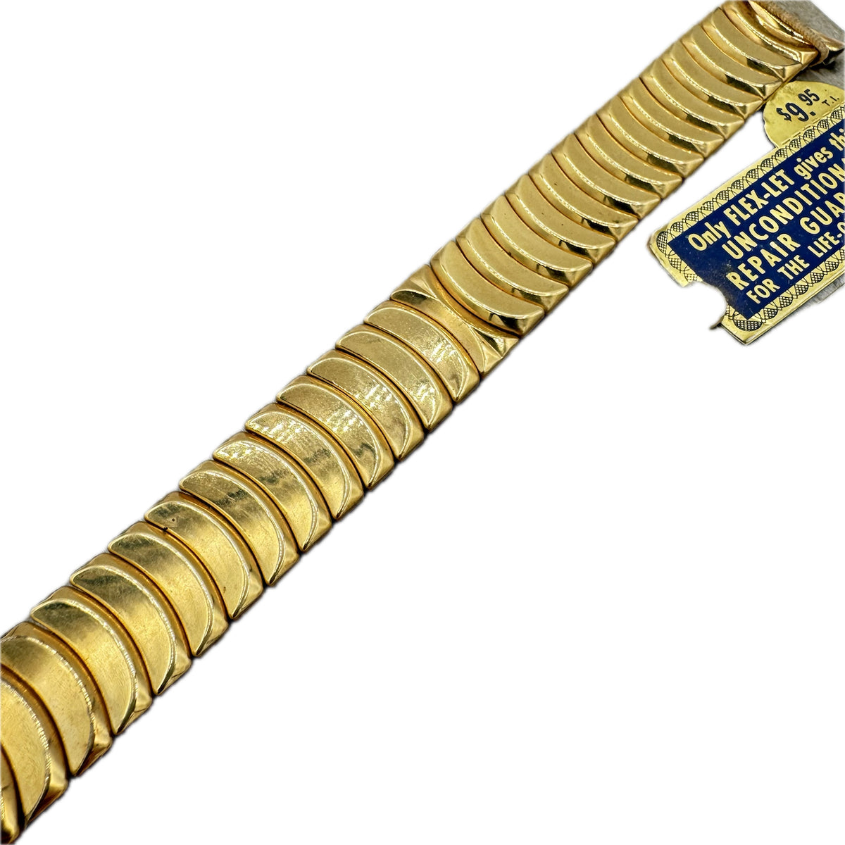 Vintage 19mm Flex-Let Men's Wristwatch Bracelet Gold Filled Top Round-About