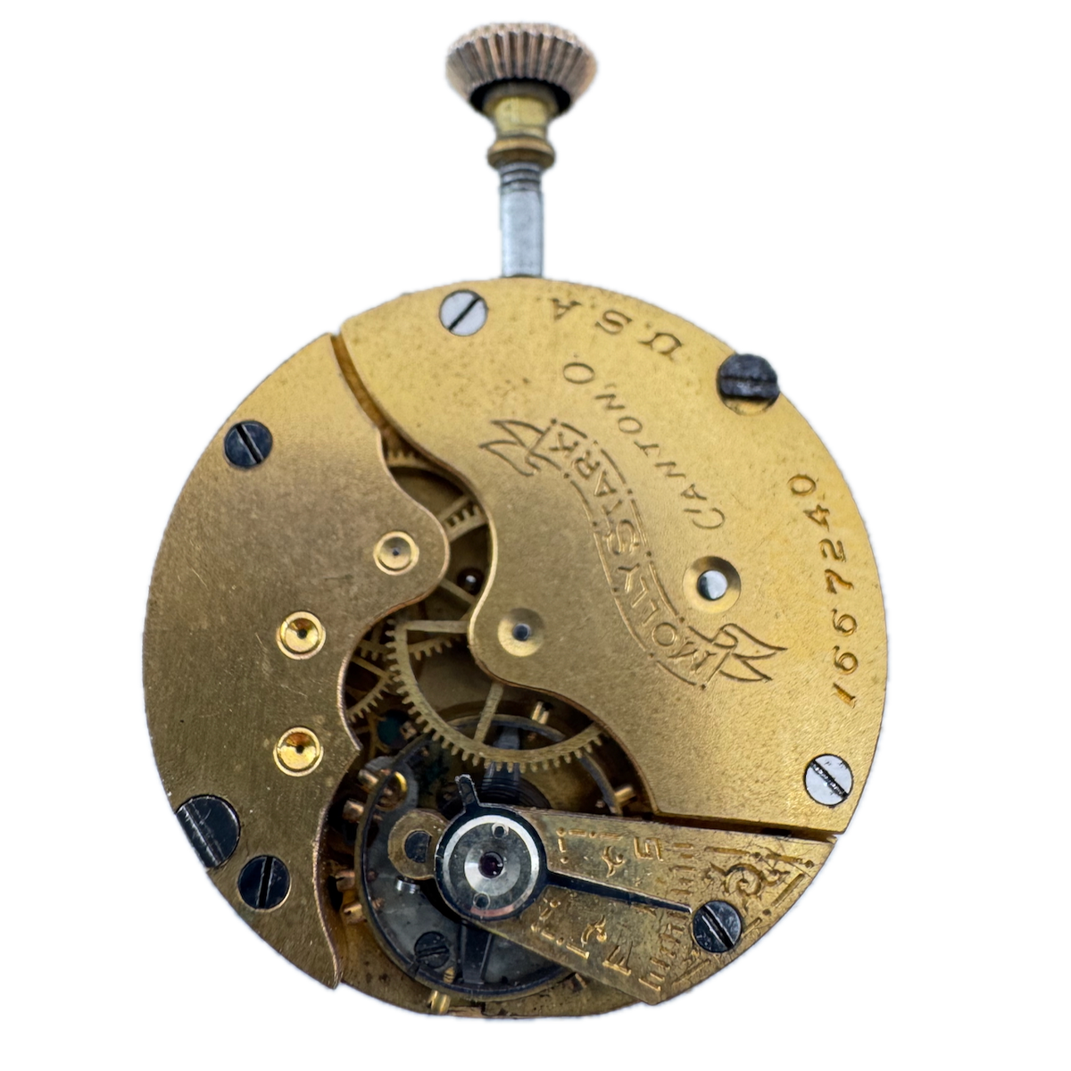 Antique 3/0s 1901 Hampden Multicolor 15 J Hunter Pocket Watch Movement Diadem