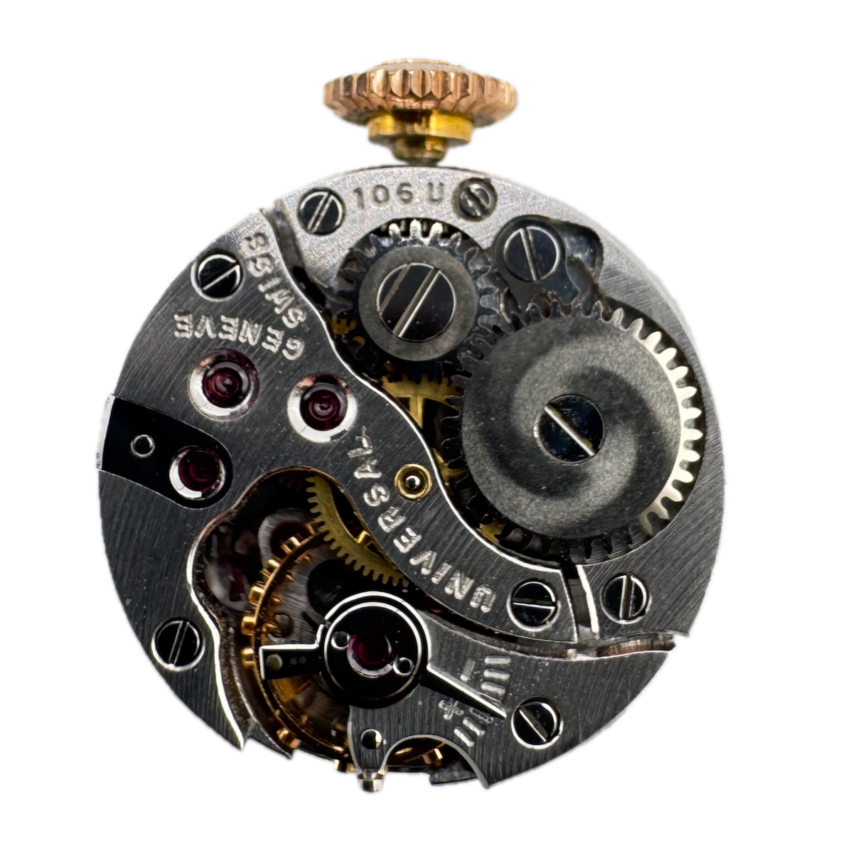 Vintage 14.5mm Universal Mechanical Ladies Wristwatch Movement 106 U Running